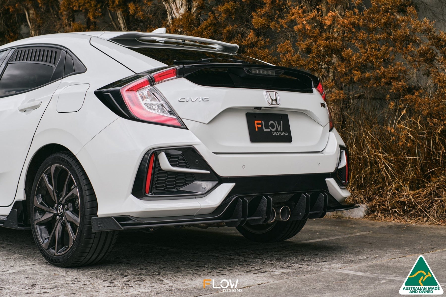 Flow Designs FK4/FK7 Civic RS Hatch FL Rear Spat Winglets (Pair) - iilumolab