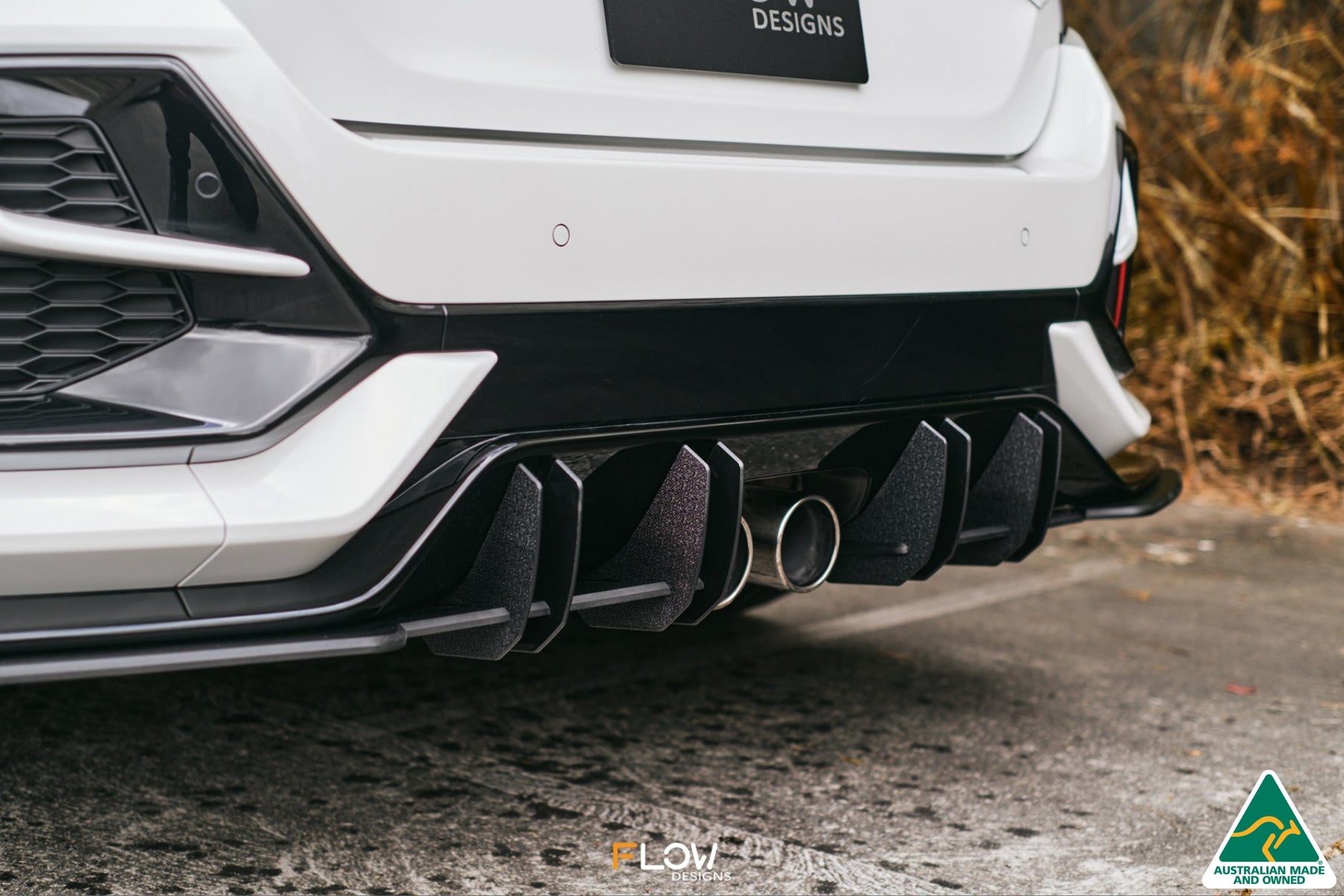 Flow Designs FK4/FK7 Civic RS Hatch FL Flow-Lock Rear Diffuser - iilumolab