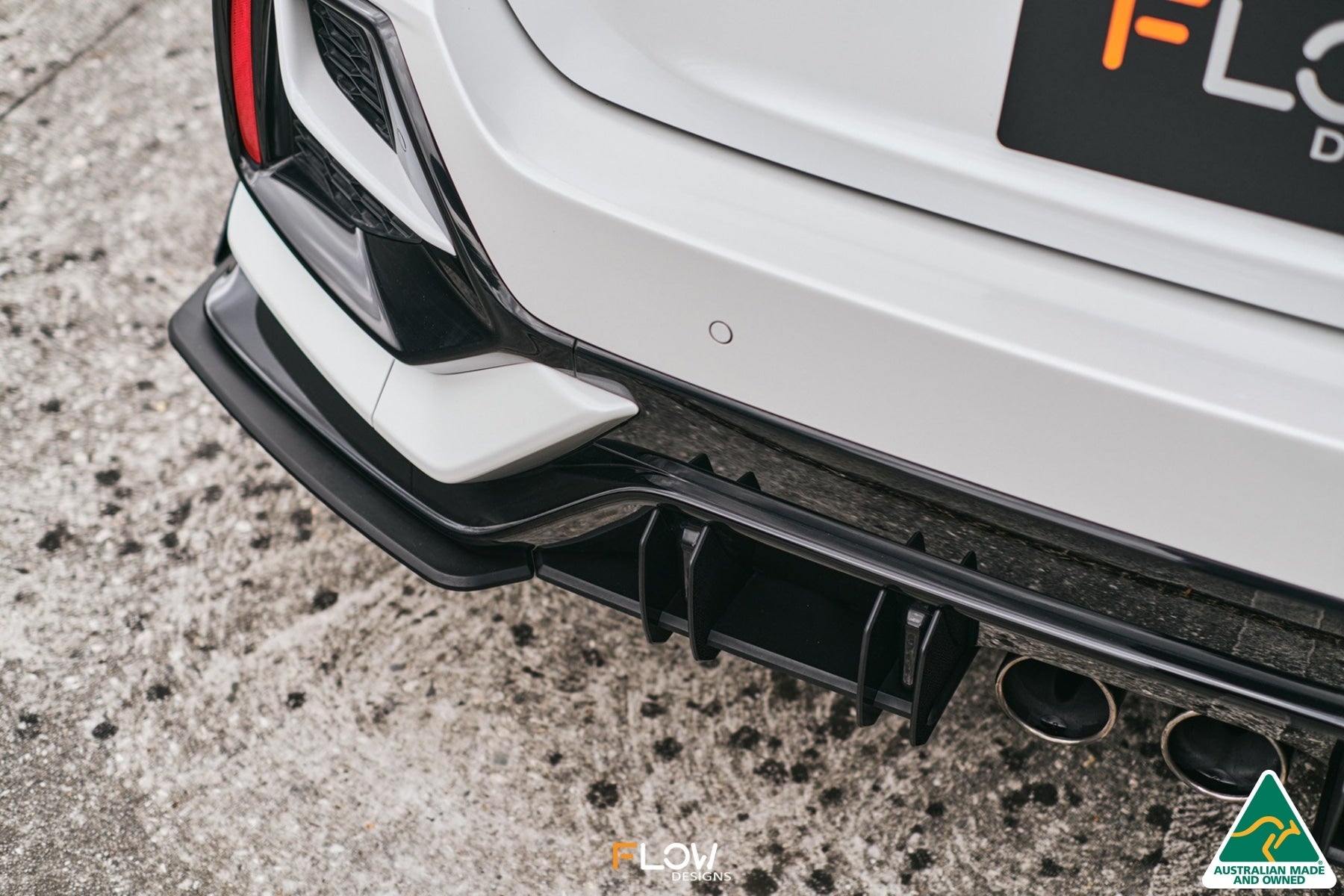 Flow Designs FK4/FK7 Civic RS Hatch FL Flow-Lock Rear Diffuser - iilumolab