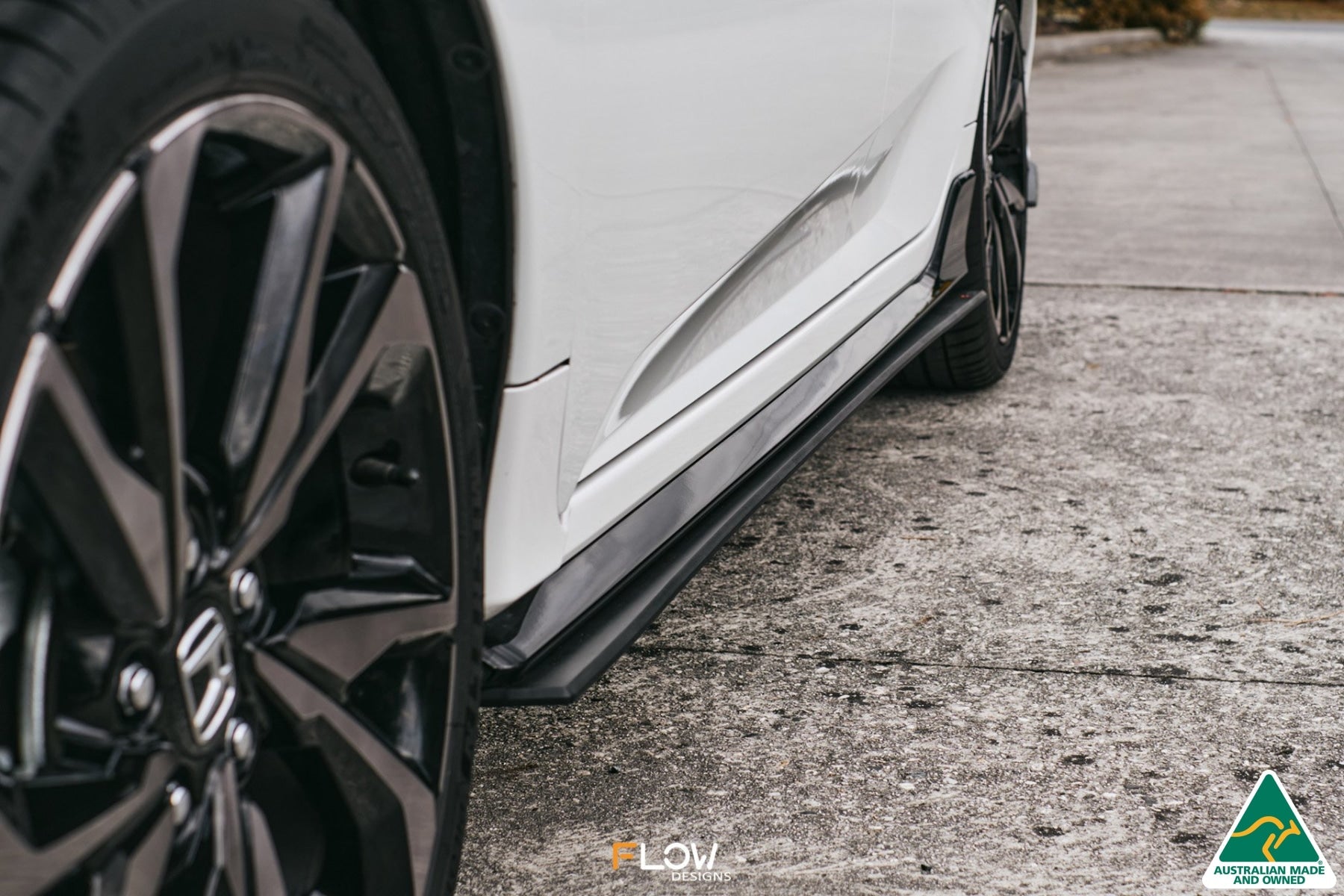 Flow Designs FK4/FK7 Civic RS Hatch FL Side Skirt Splitters (Pair) - iilumolab