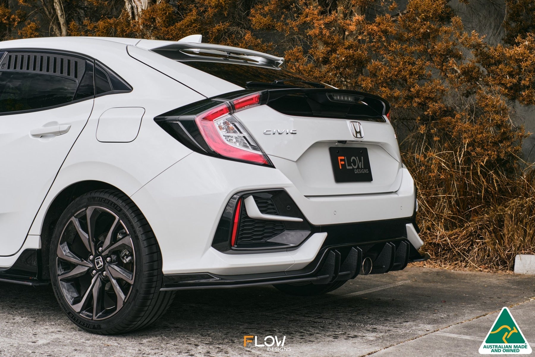 Flow Designs FK4/FK7 Civic RS Hatch FL Flow-Lock Rear Diffuser - iilumolab