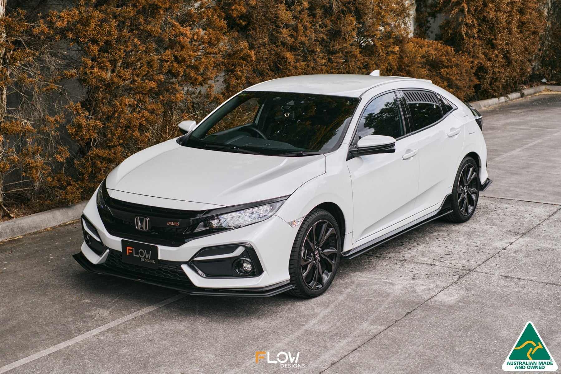 Flow Designs FK4/FK7 Civic RS Hatch FL Front Lip Splitter Extensions (Pair) - iilumolab