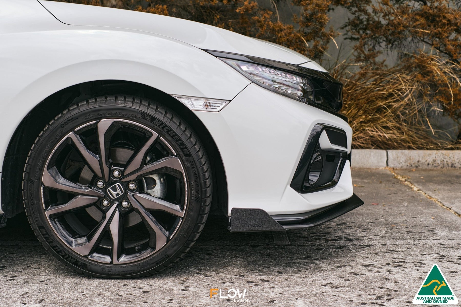 Flow Designs FK4/FK7 Civic RS Hatch FL Front Lip Splitter Winglets (Pair) - iilumolab