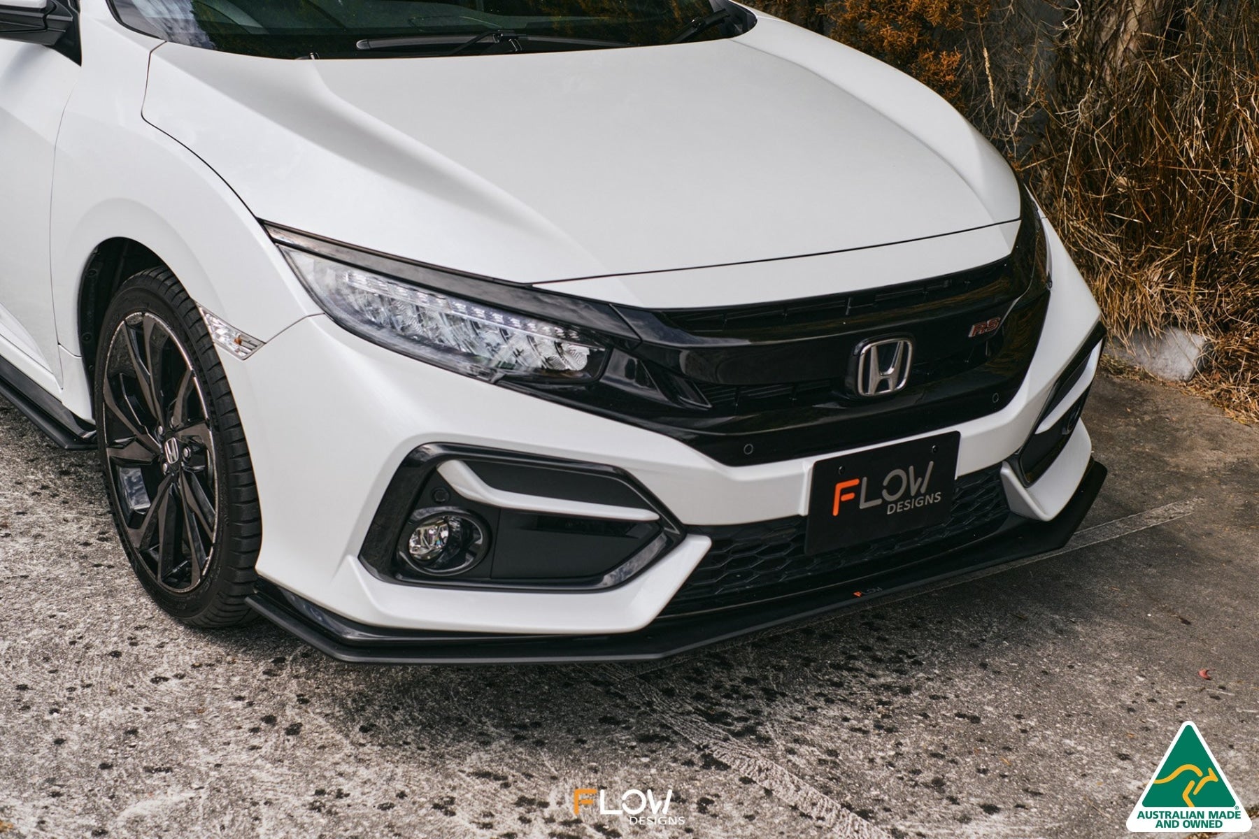 Flow Designs FK4/FK7 Civic RS Hatch FL Front Lip Splitter - iilumolab