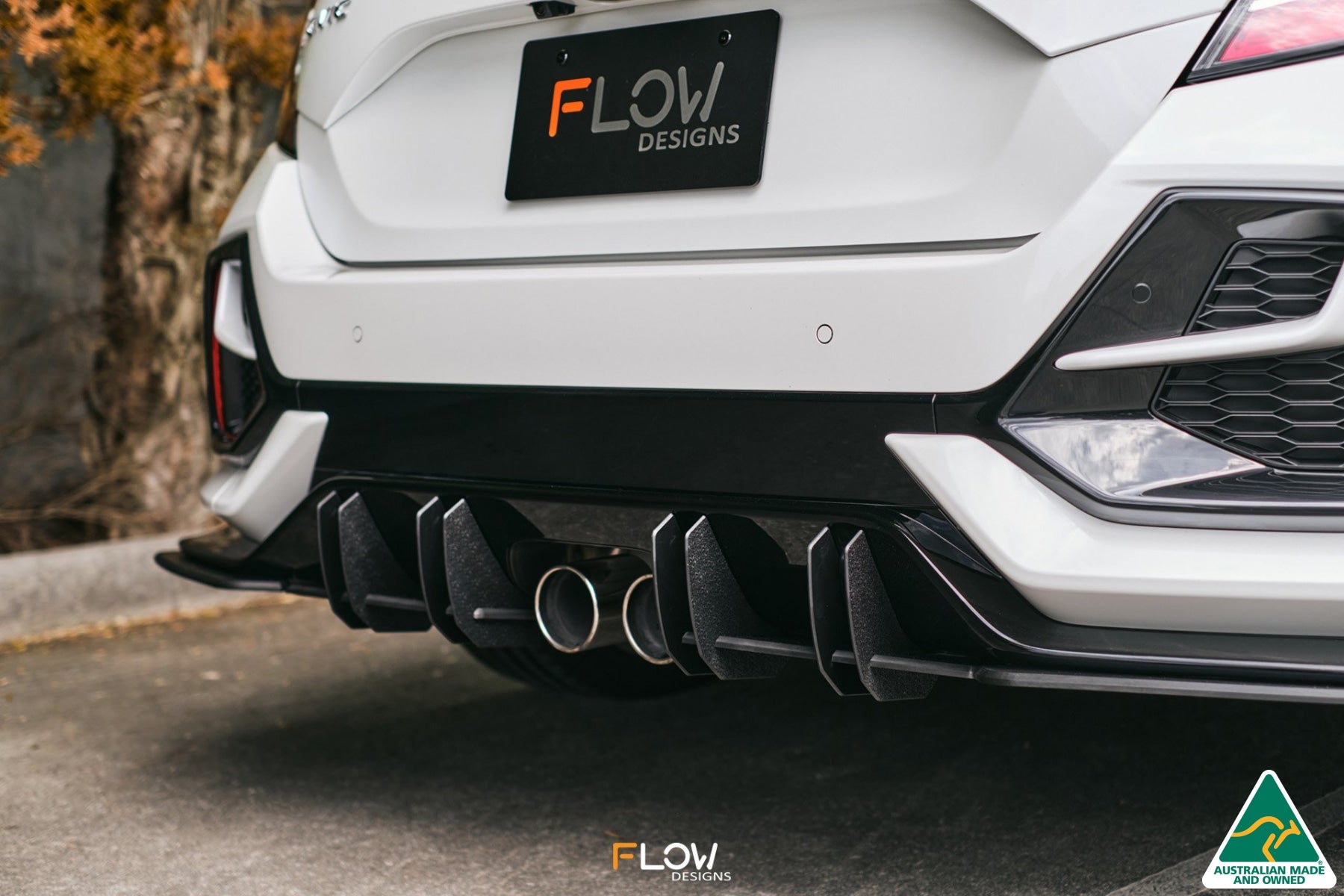 Flow Designs FK4/FK7 Civic RS Hatch FL Flow-Lock Rear Diffuser - iilumolab