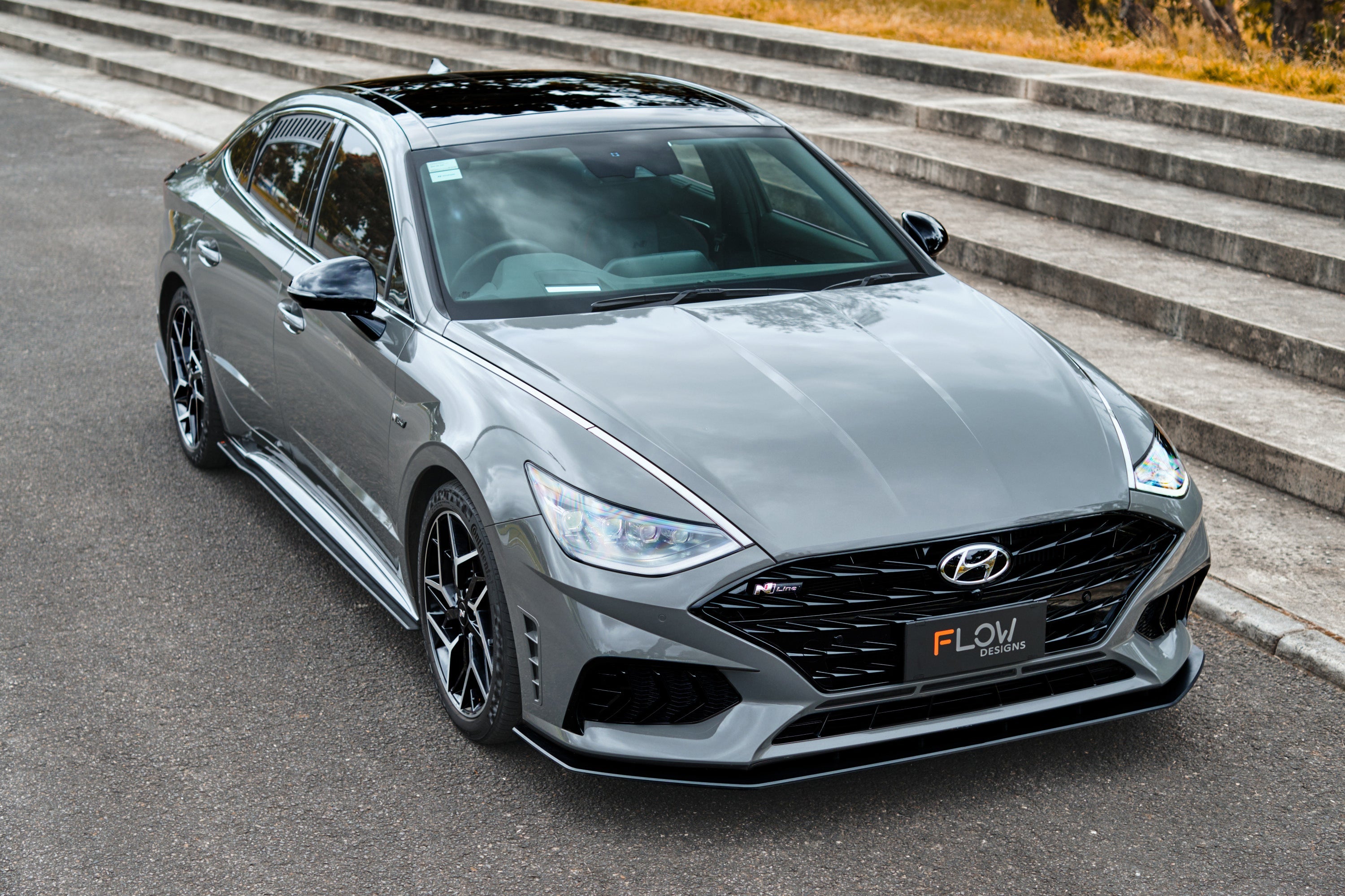Flow Designs DN8 Sonata N Line 2020-2023 Front Lip Splitter & Reinforcement Bracket - iilumolab