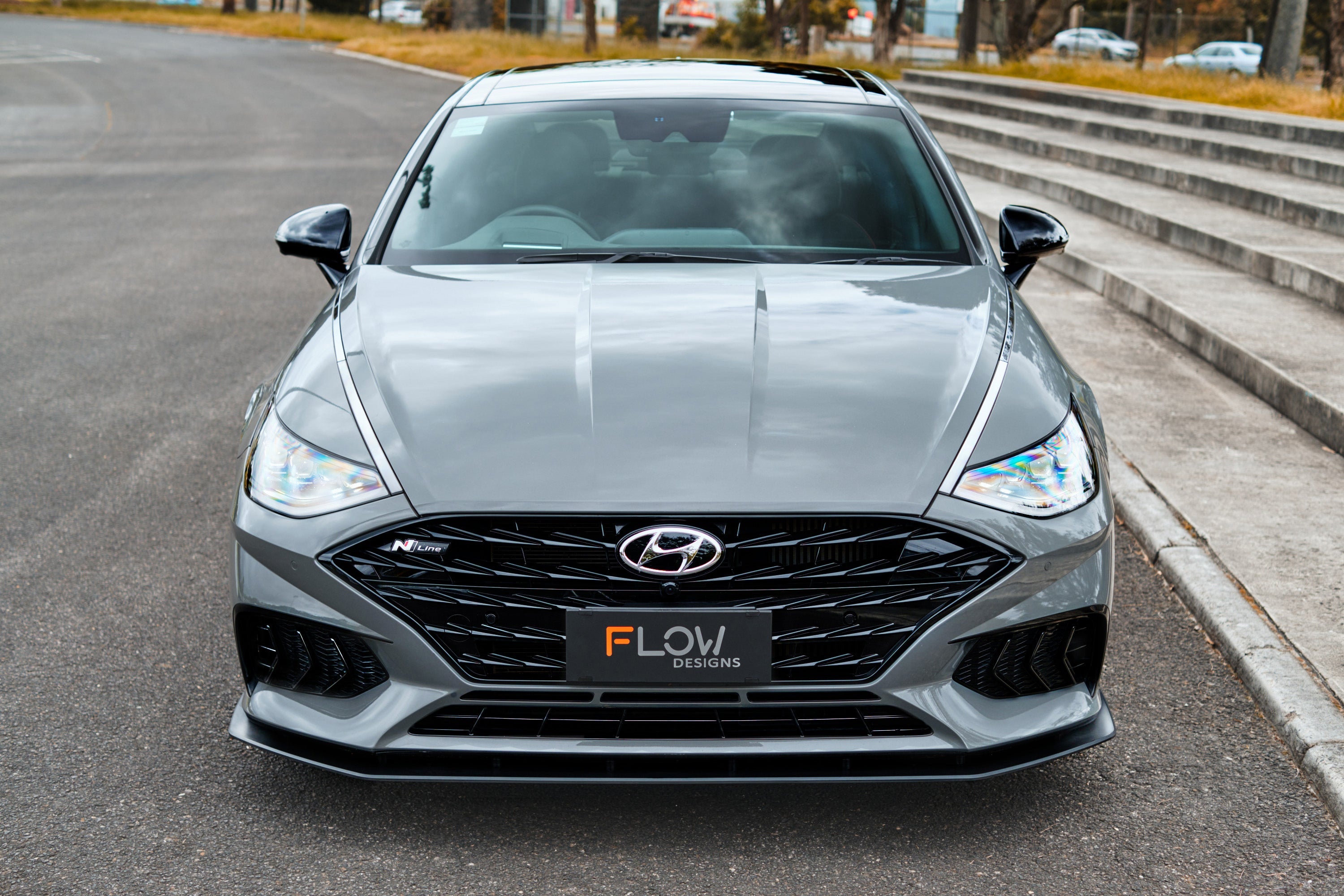 Flow Designs DN8 Sonata N Line 2020-2023 Front Lip Splitter & Reinforcement Bracket - iilumolab