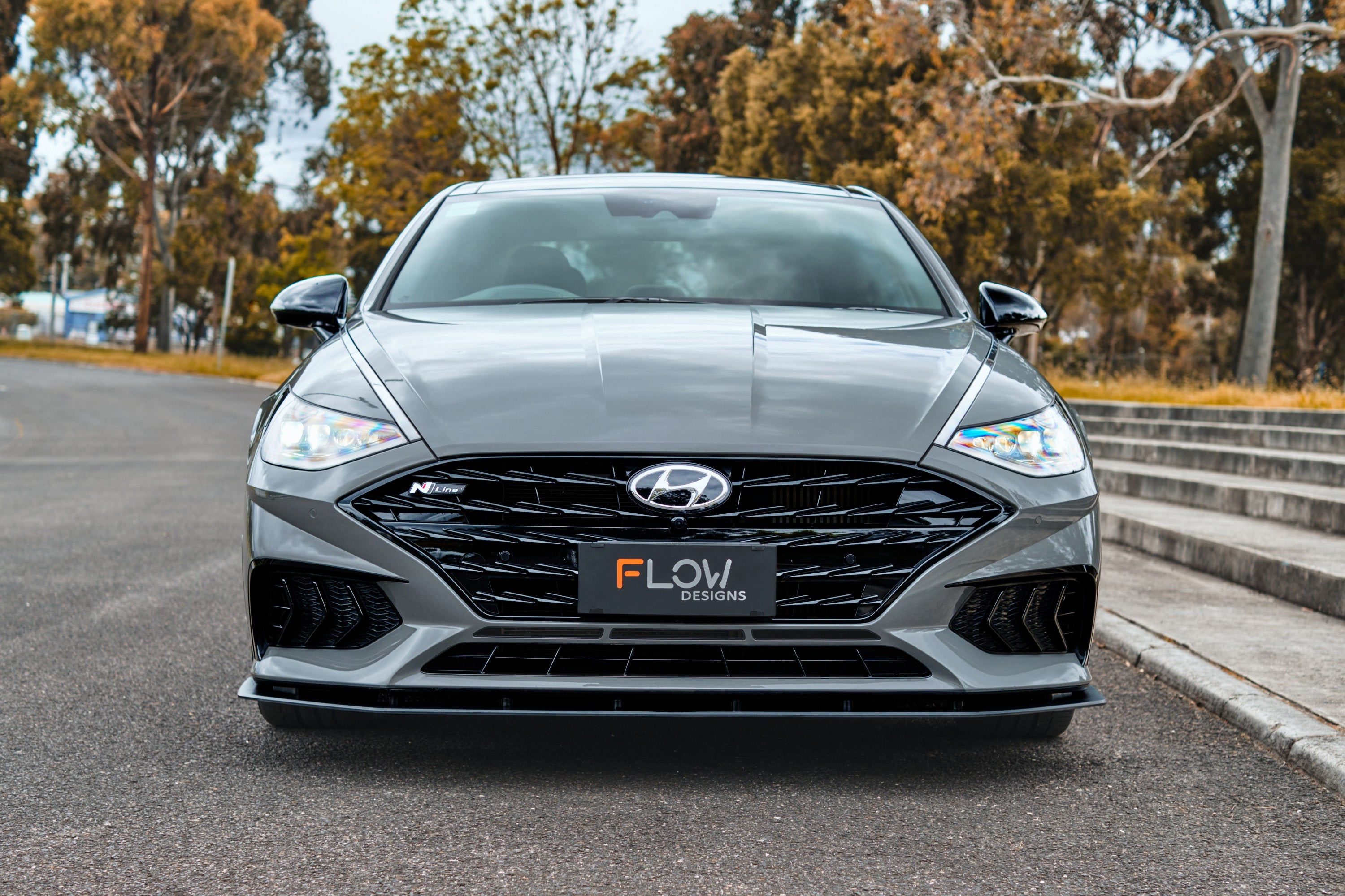 Flow Designs DN8 Sonata N Line 2020-2023 Front Lip Splitter & Reinforcement Bracket - iilumolab