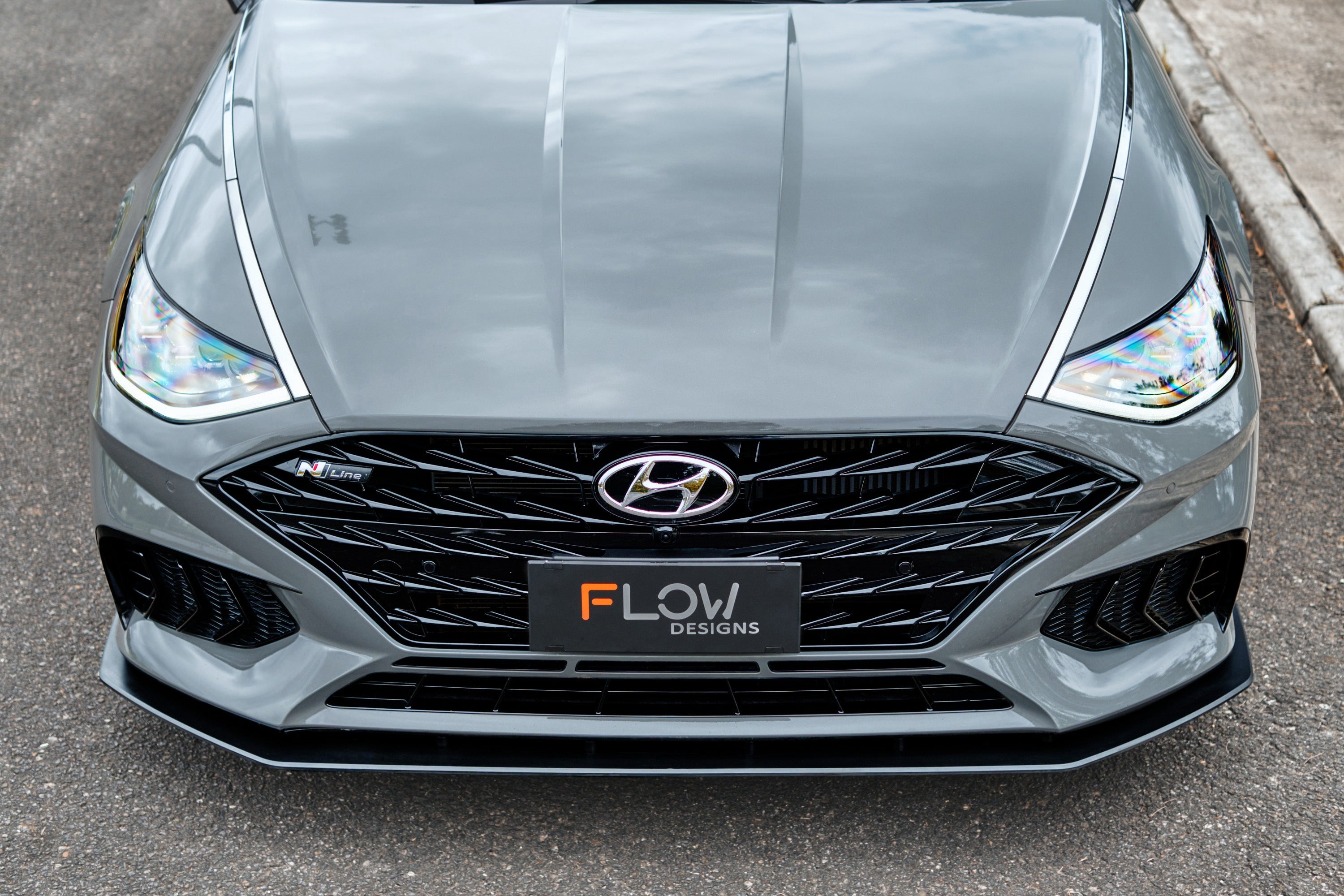 Flow Designs DN8 Sonata N Line 2020-2023 Front Lip Splitter & Reinforcement Bracket - iilumolab