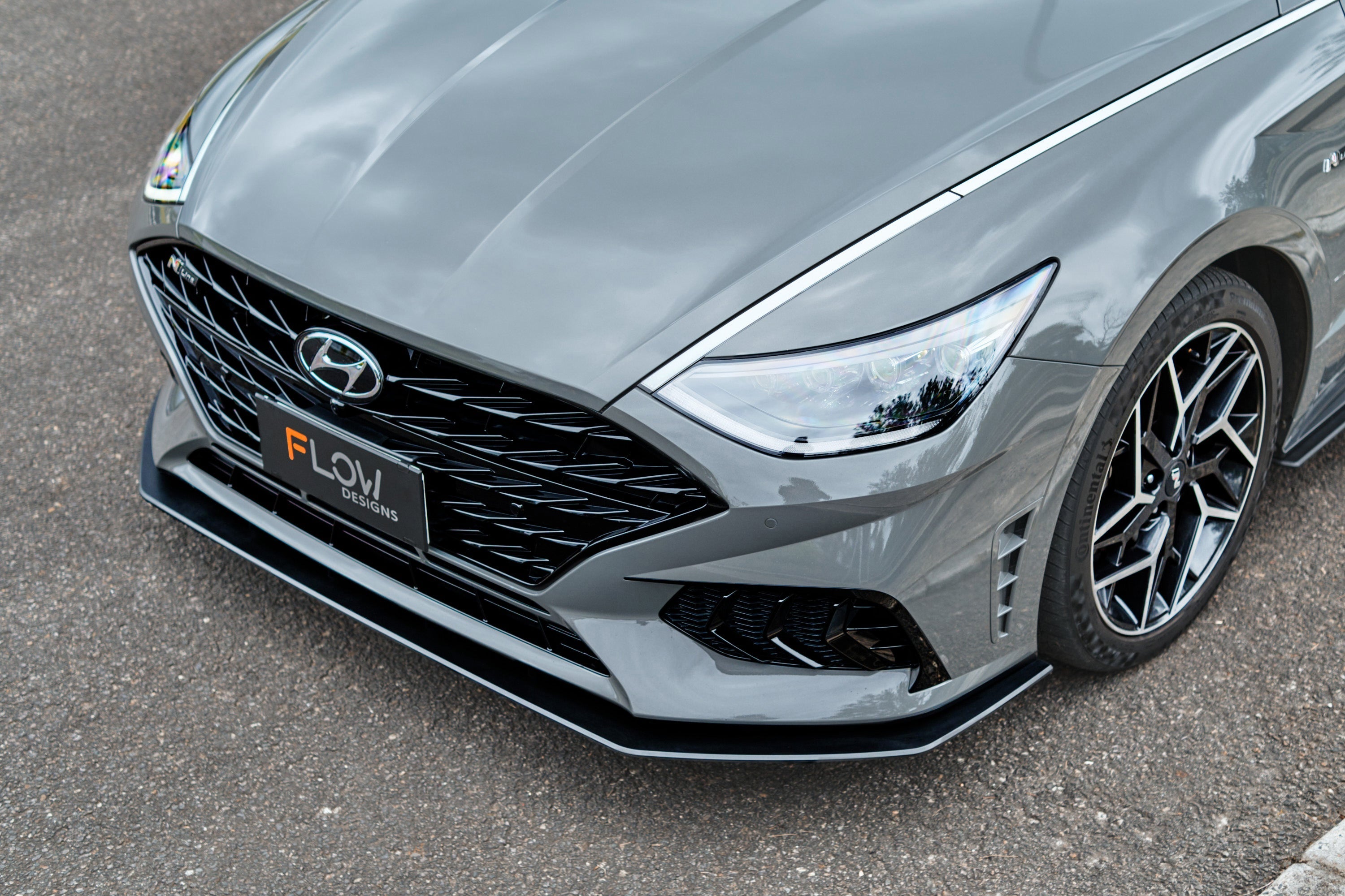 Flow Designs DN8 Sonata N Line 2020-2023 Front Lip Splitter & Reinforcement Bracket - iilumolab