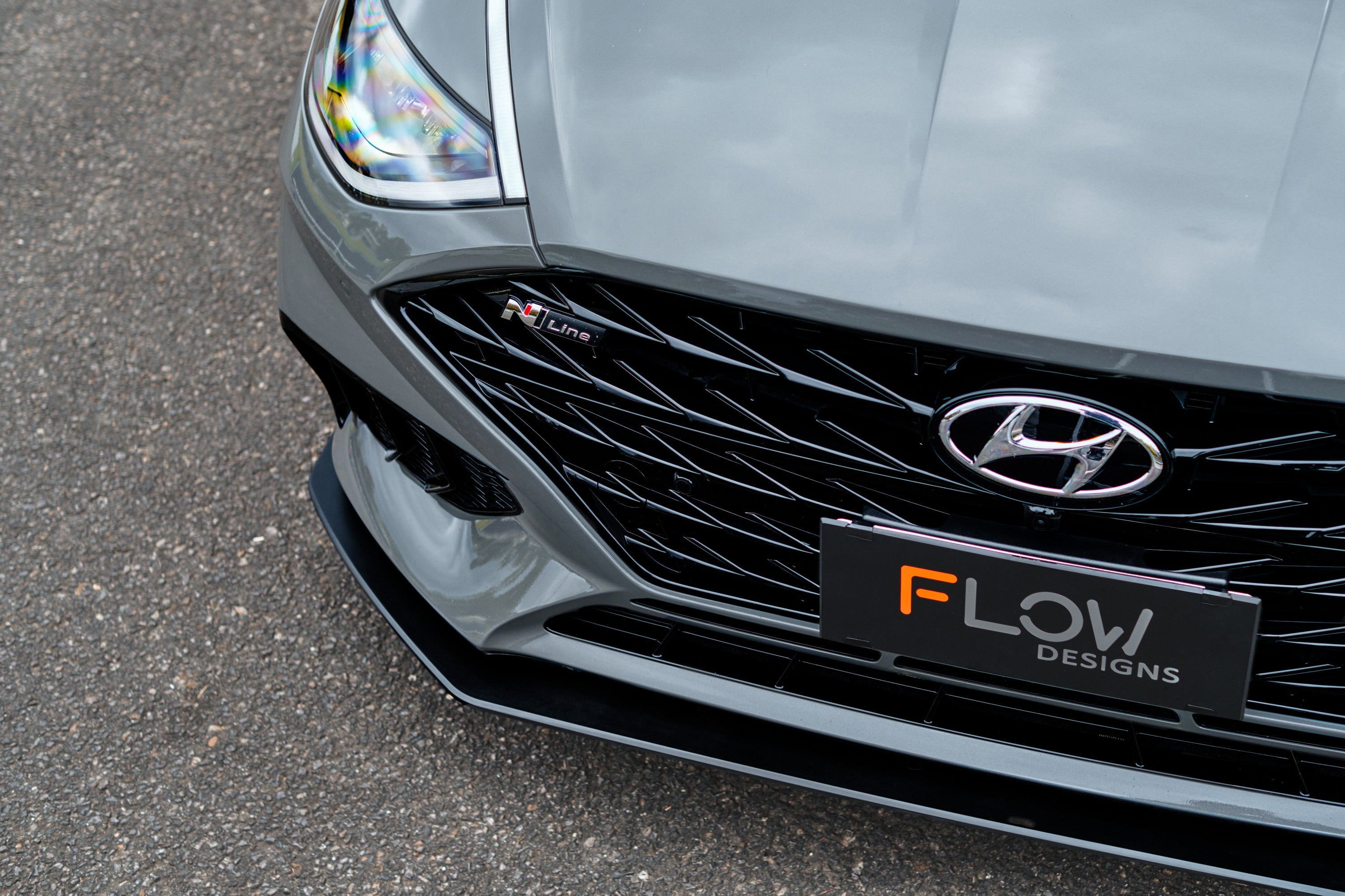 Flow Designs DN8 Sonata N Line 2020-2023 Front Lip Splitter & Reinforcement Bracket - iilumolab