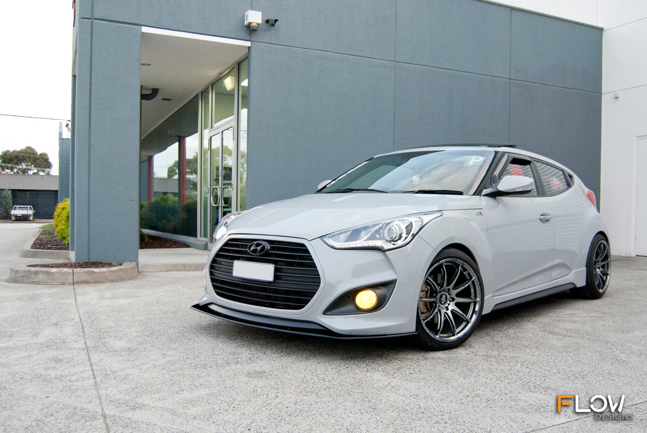 Flow Designs Veloster SR Turbo Front Lip Splitter - iilumolab