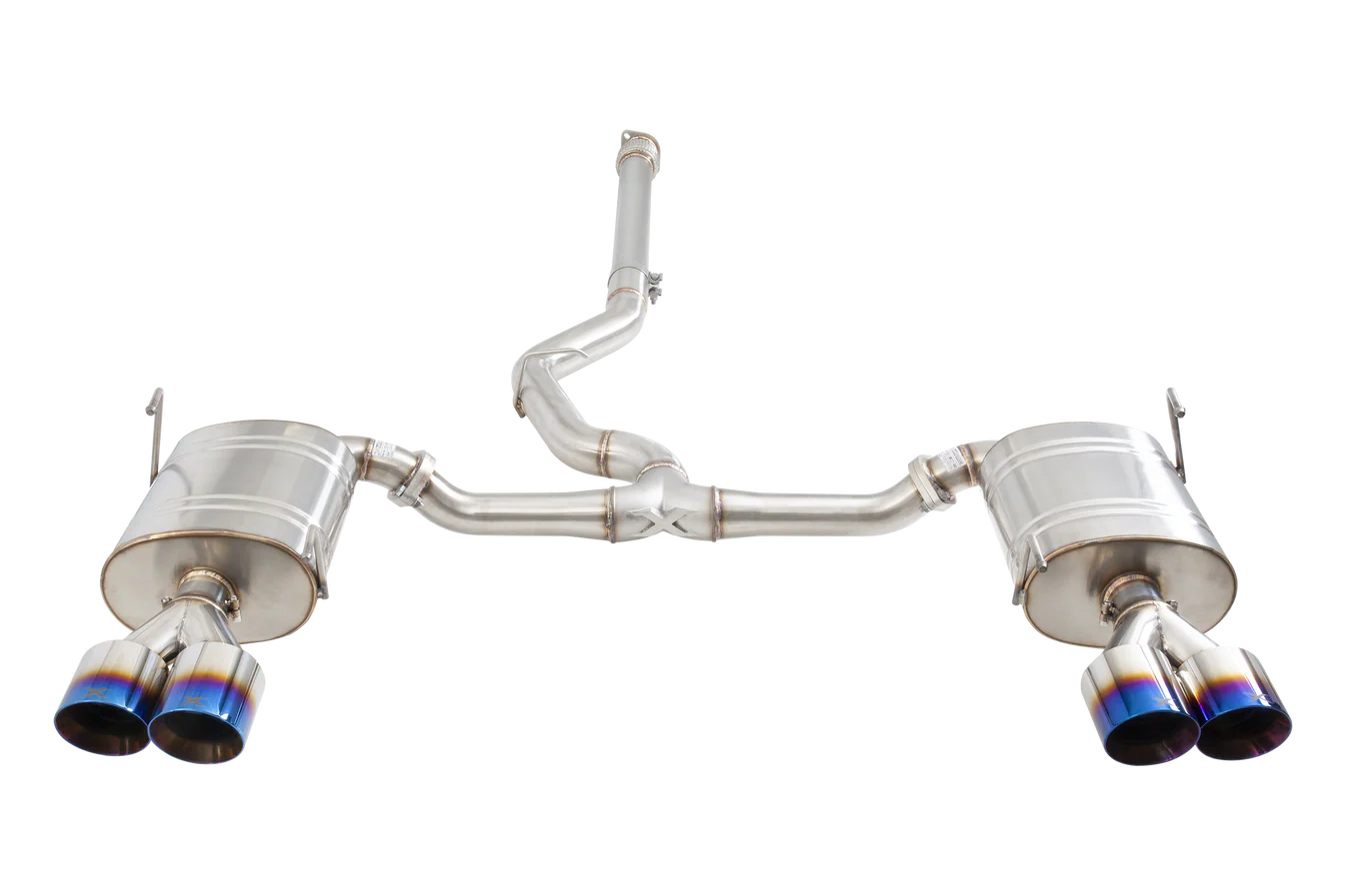 Xforce Subaru WRX Sedan VB Cat Back Exhaust System with Burnt Blue Tips - iilumolab