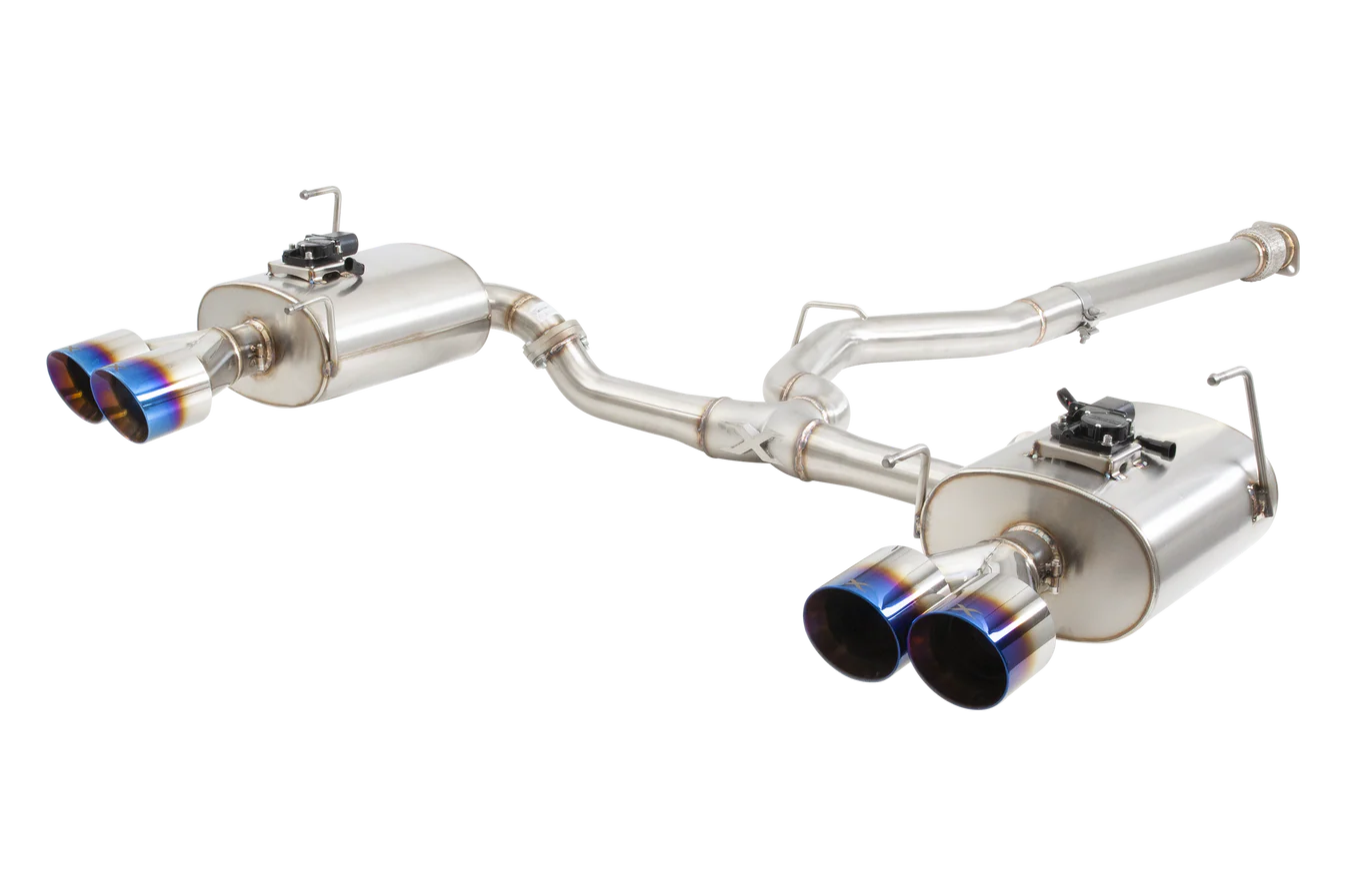 XForce SUBARU WRX SEDAN VB Varex WR Valved Cat Back Exhaust System with Burnt Blue Tips - iilumolab