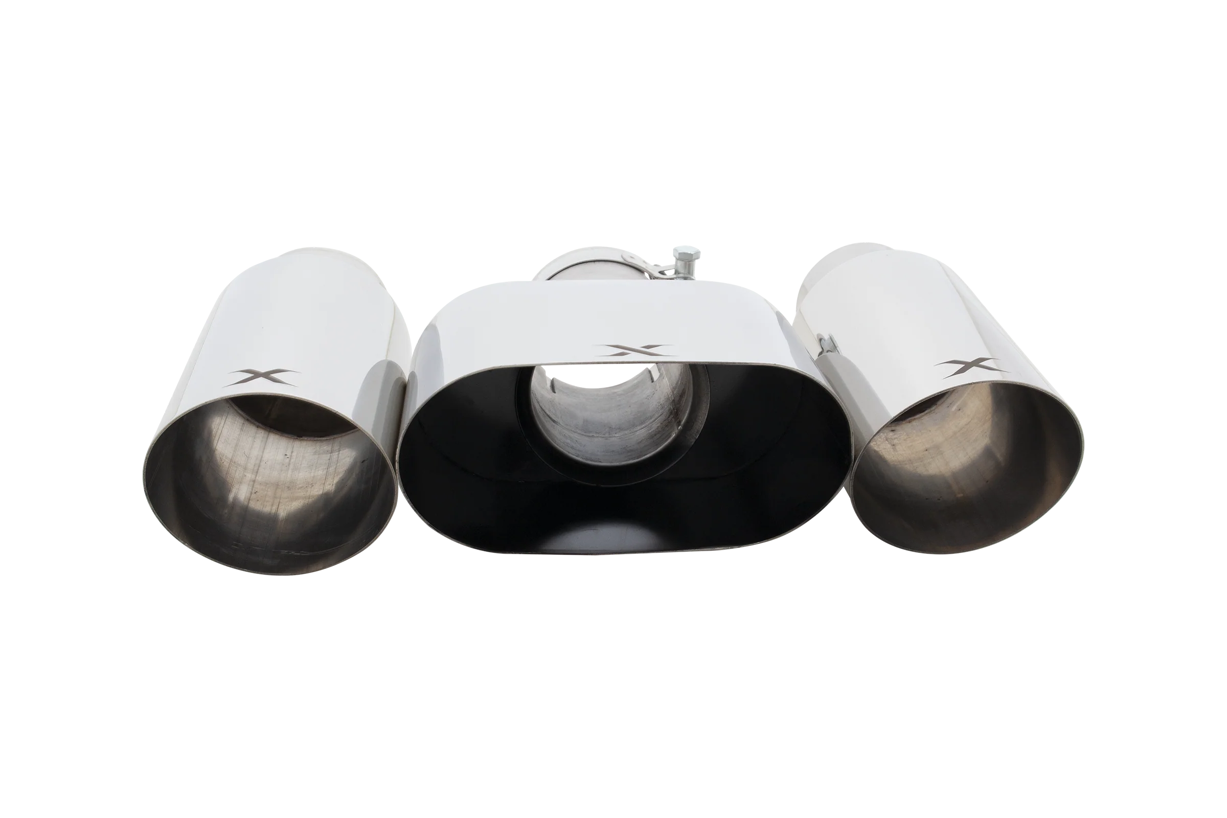XForce Toyota Corolla GR Polished OEM Style Single Wall Angle Cut Tips - iilumolab