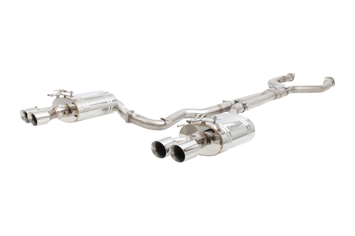 Xforce Holden VE/VF V8 Sedan Straight Pipe Center Twin 3Inch 304 SS Cat Back - iilumolab