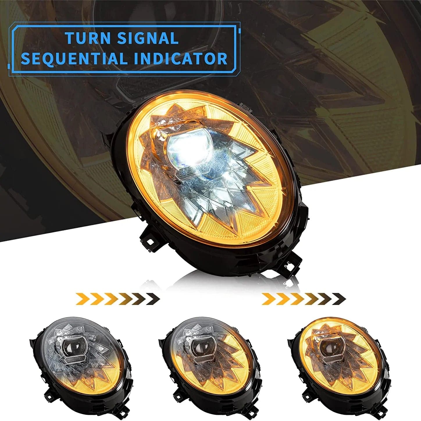 2014-2018 MINI COOPER F56 SEQUENTIAL LED HEADLIGHTS - iilumo