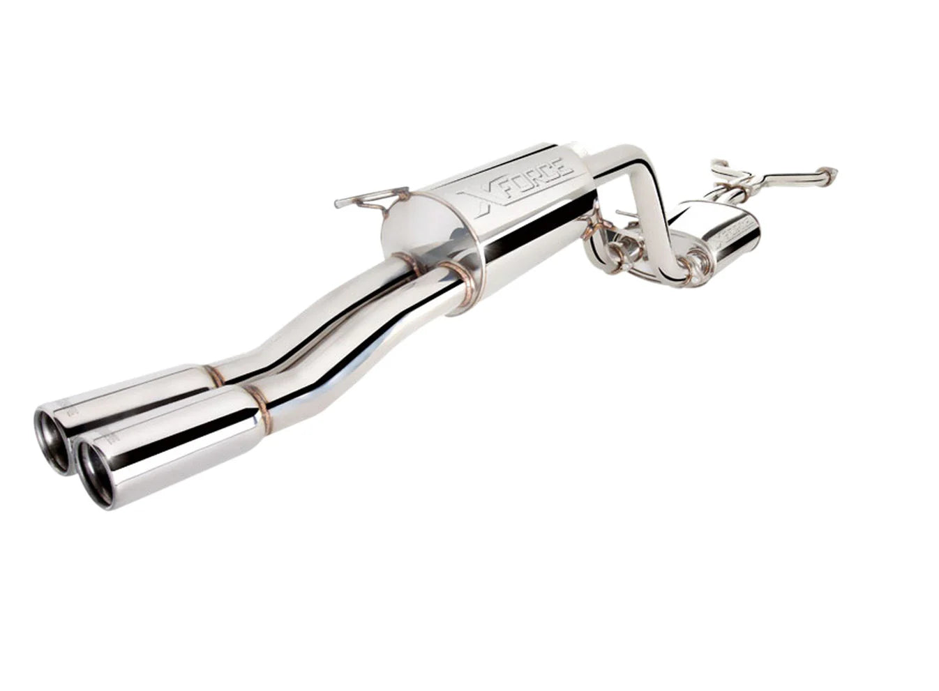 XForce Ford FG Falcon V8 Ute Twin 2.5Inch Raw 409 Cat Back Exhaust System - iilumolab