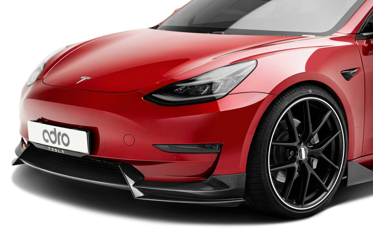Tesla Model 3 Dry Carbon Fiber Front Lip V1 2019-2023