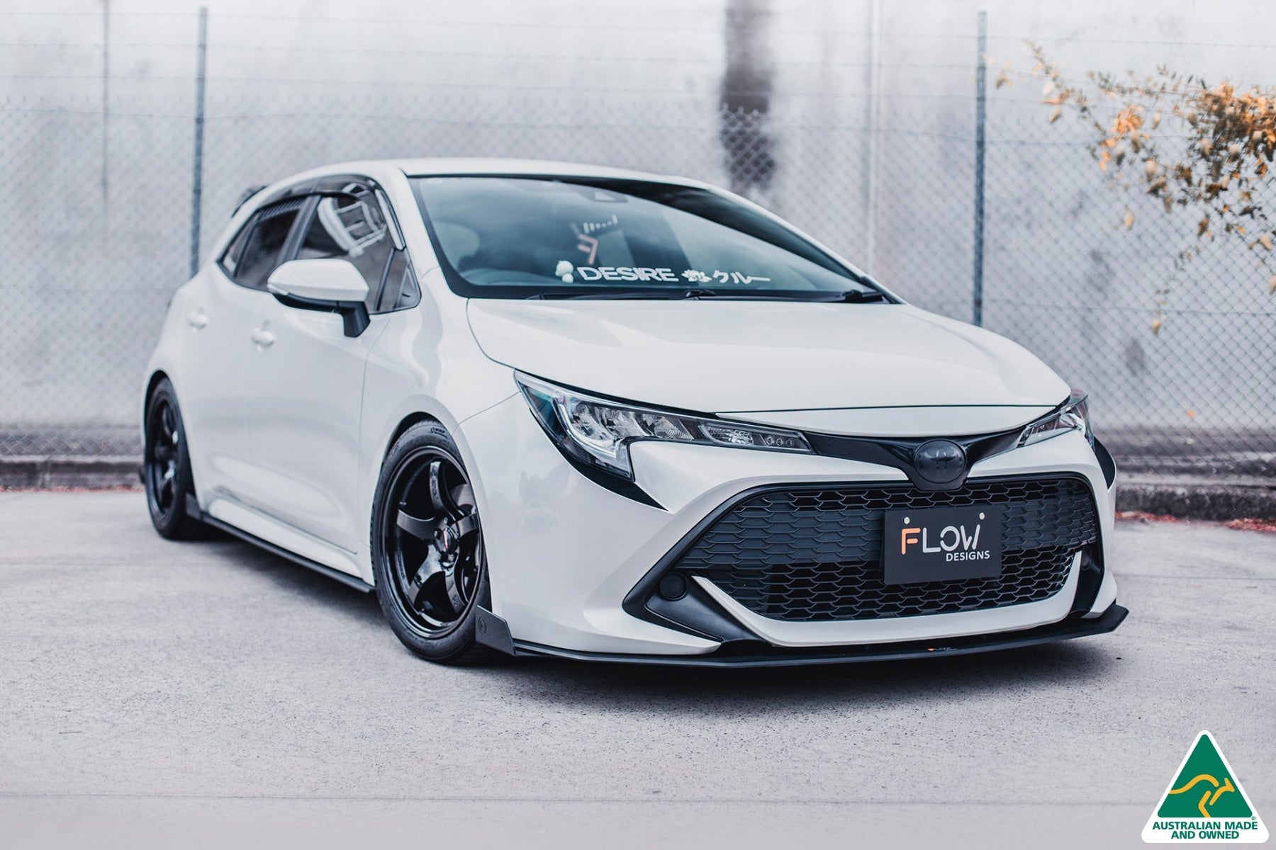 Flow Designs Corolla MZEA12R/ZWE211R 2018-2022 Front Lip Splitter & Reinforcement Brackets - iilumolab