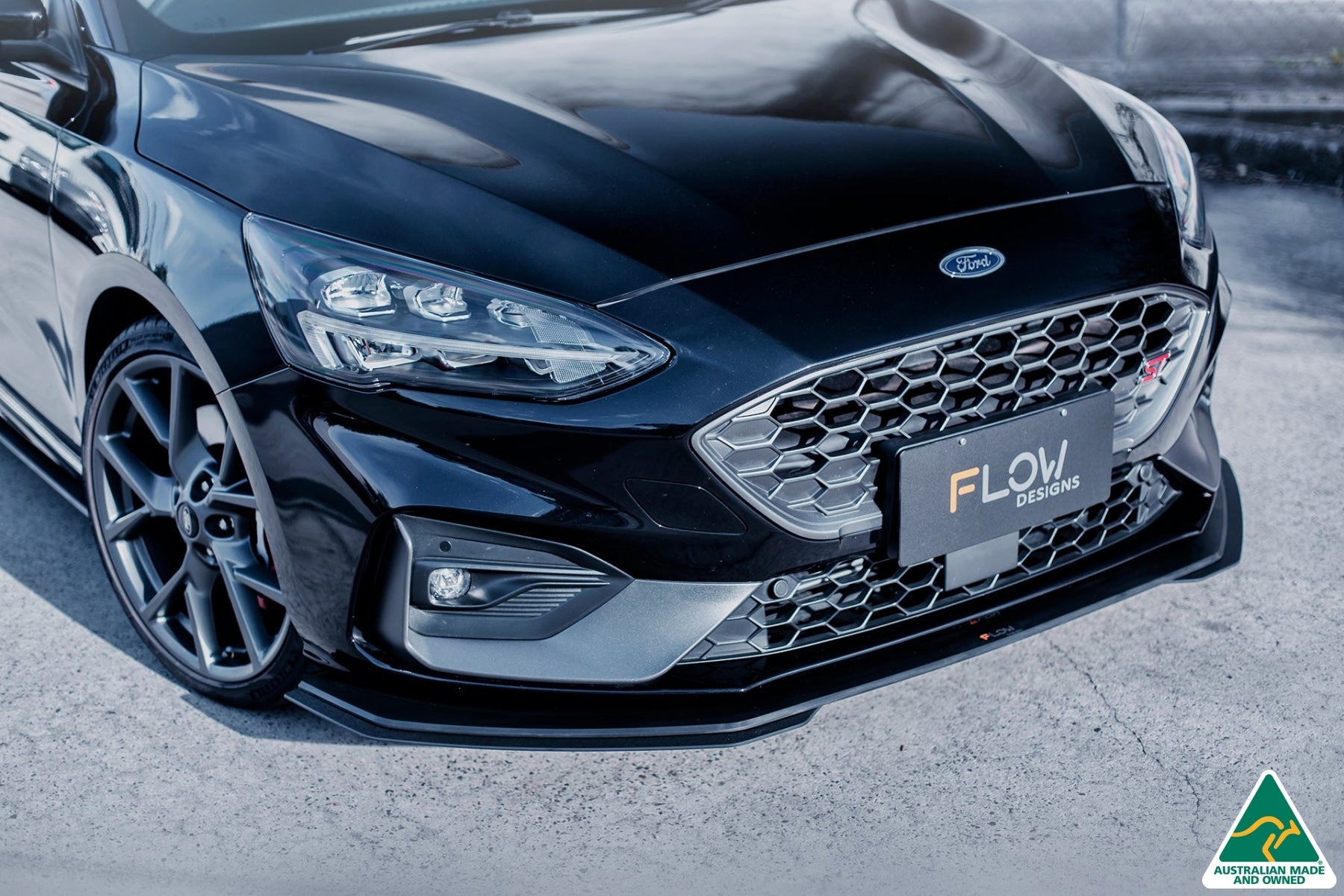 Flow Designs MK4 & MK4.5 Focus ST Front Lip Splitter Extensions (Pair) - iilumolab