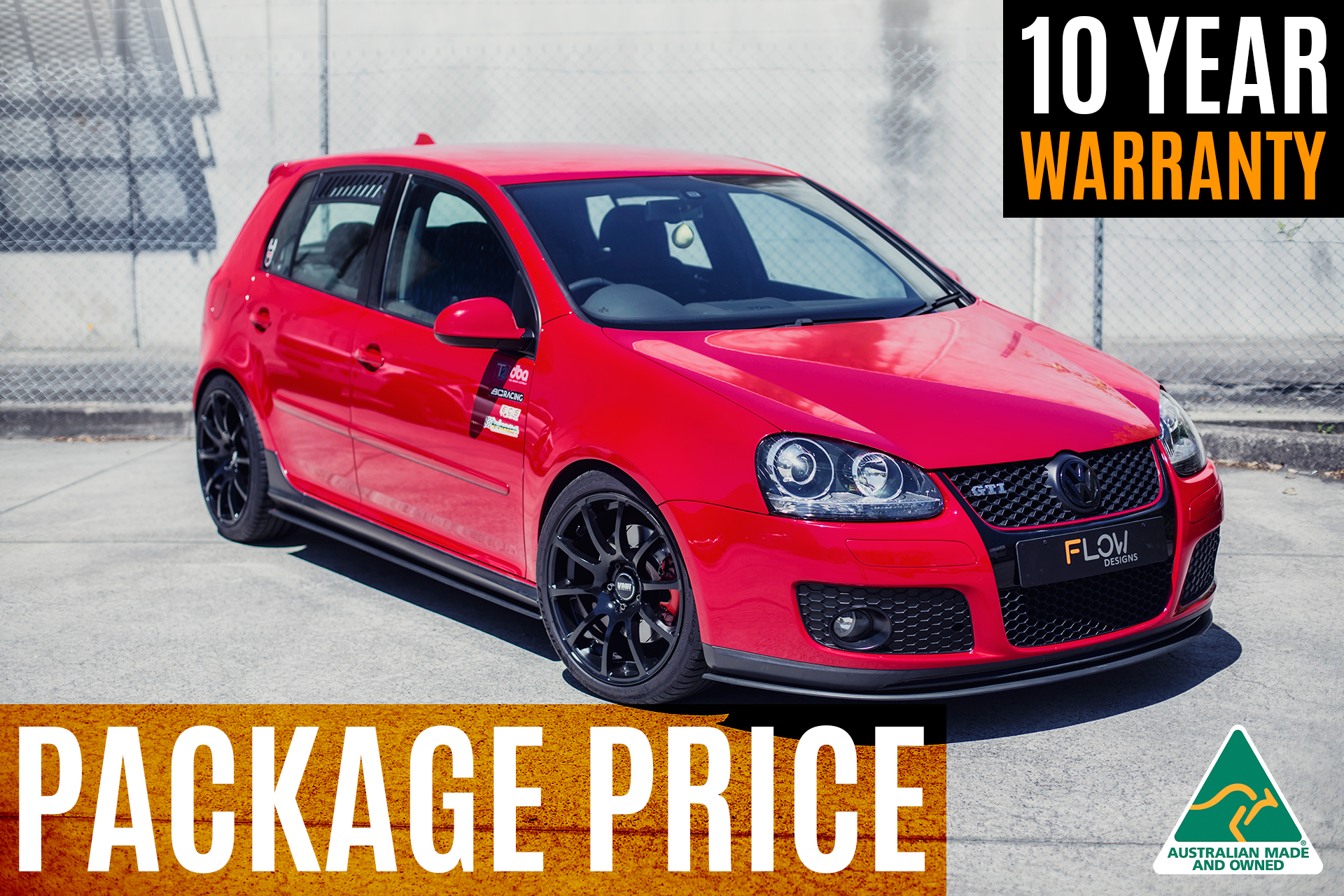 Flow Designs MK5 Golf GTI Full Lip Splitter Set - iilumolab