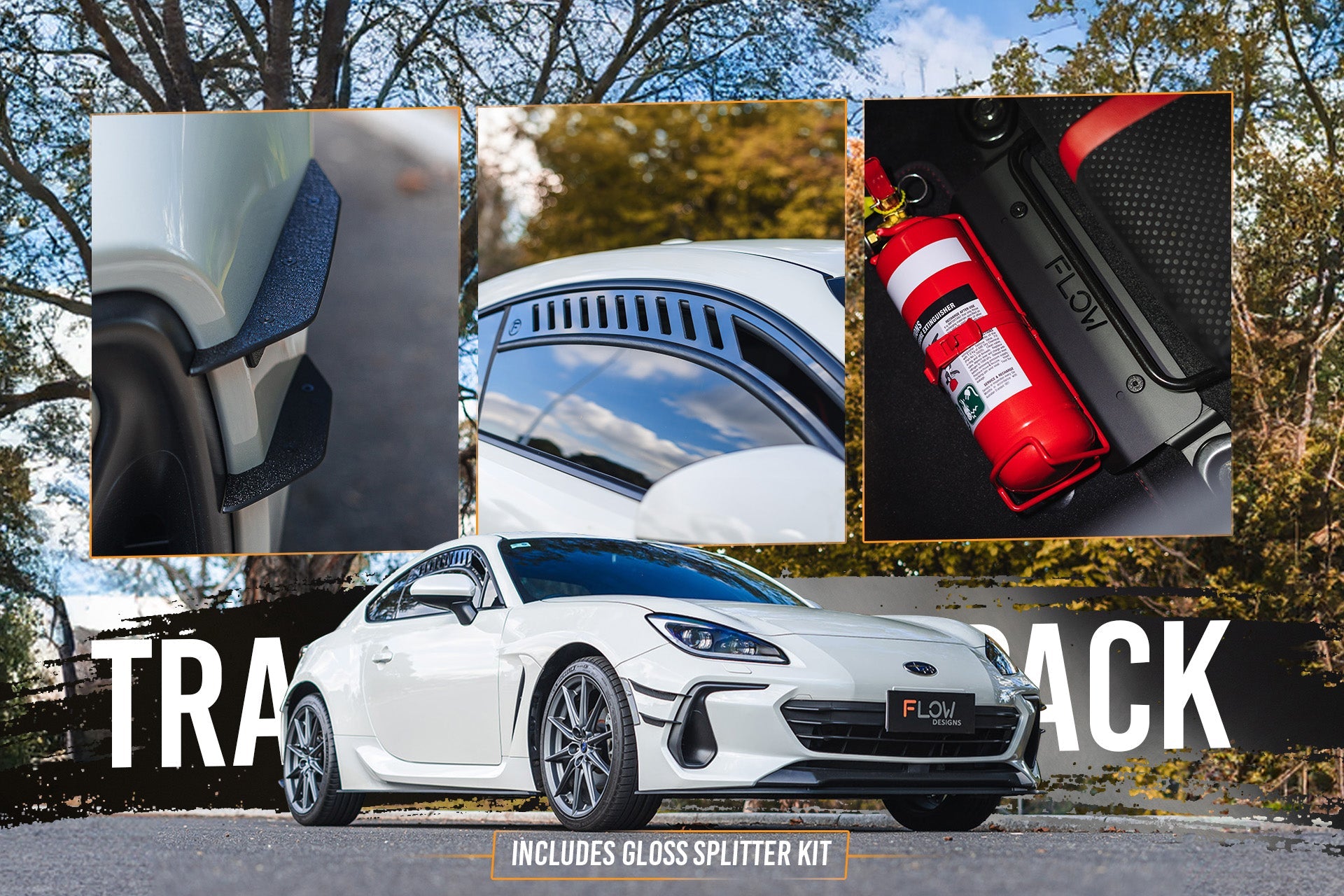 Flow Designs ZD8 BRZ Full Lip Splitter Set (GLOSS BLACK) - iilumolab