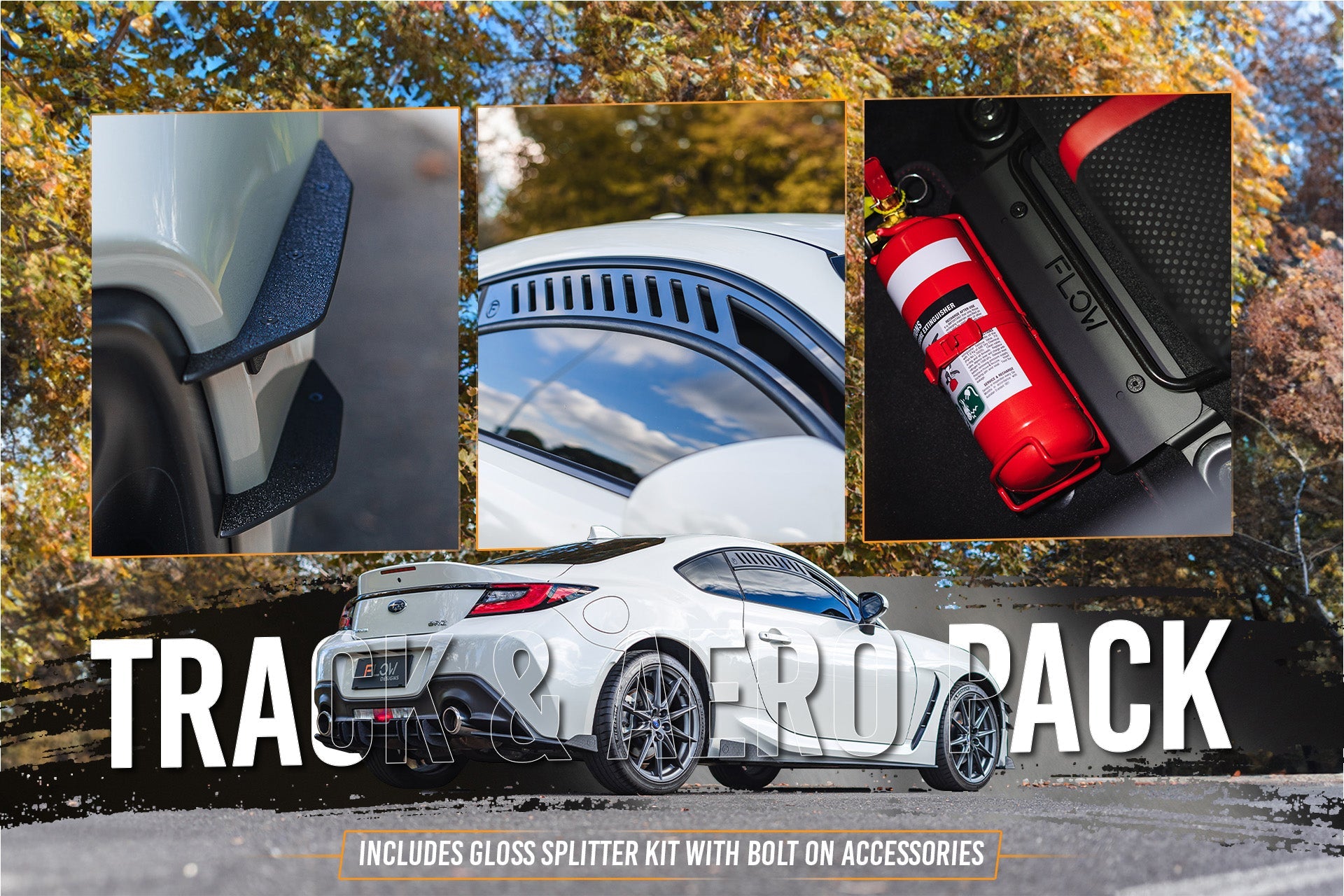 Flow Designs ZD8 BRZ Full Lip Splitter Set (GLOSS BLACK) - iilumolab