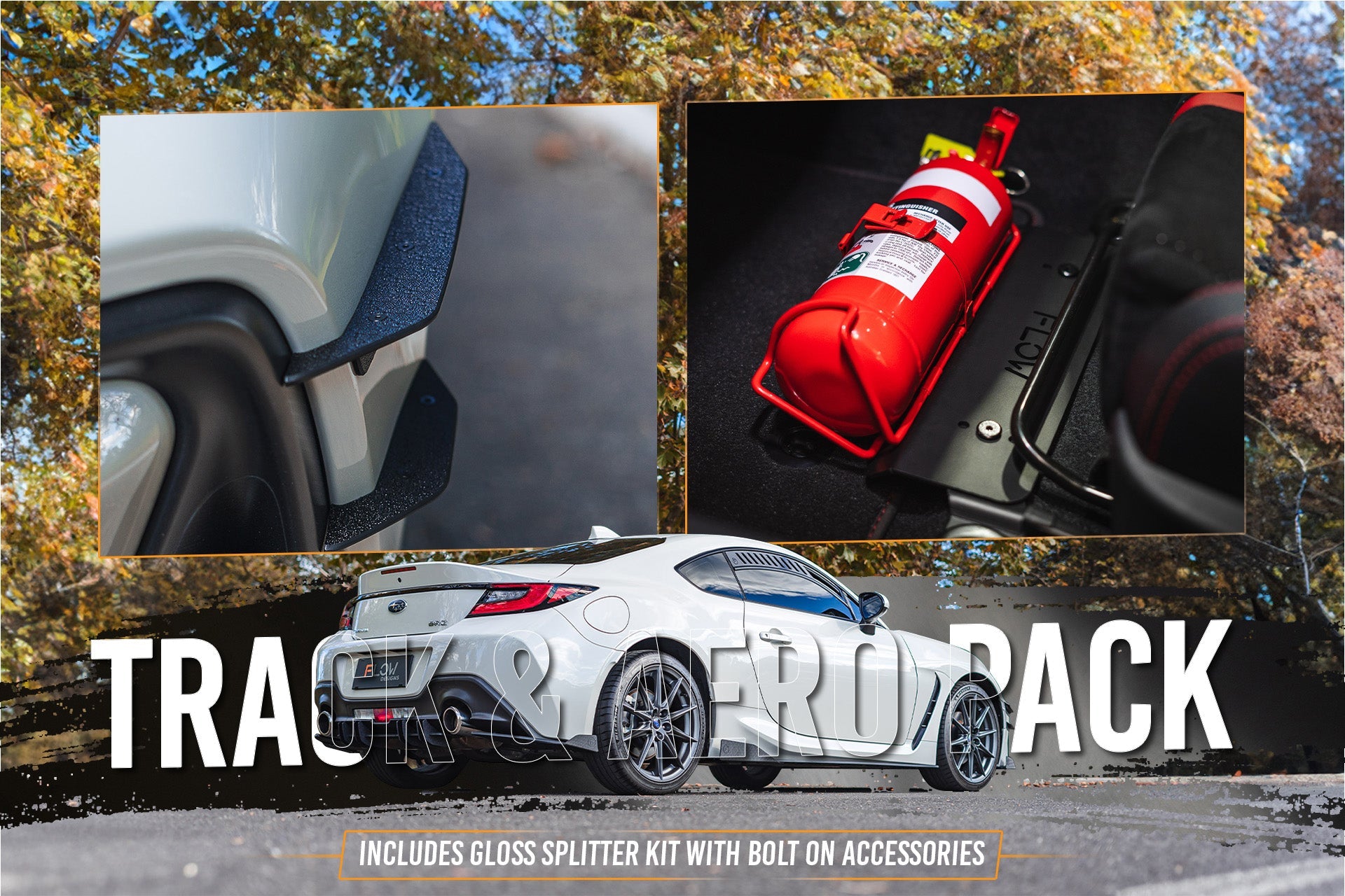 Flow Designs ZD8 BRZ Full Lip Splitter Set (GLOSS BLACK) - iilumolab