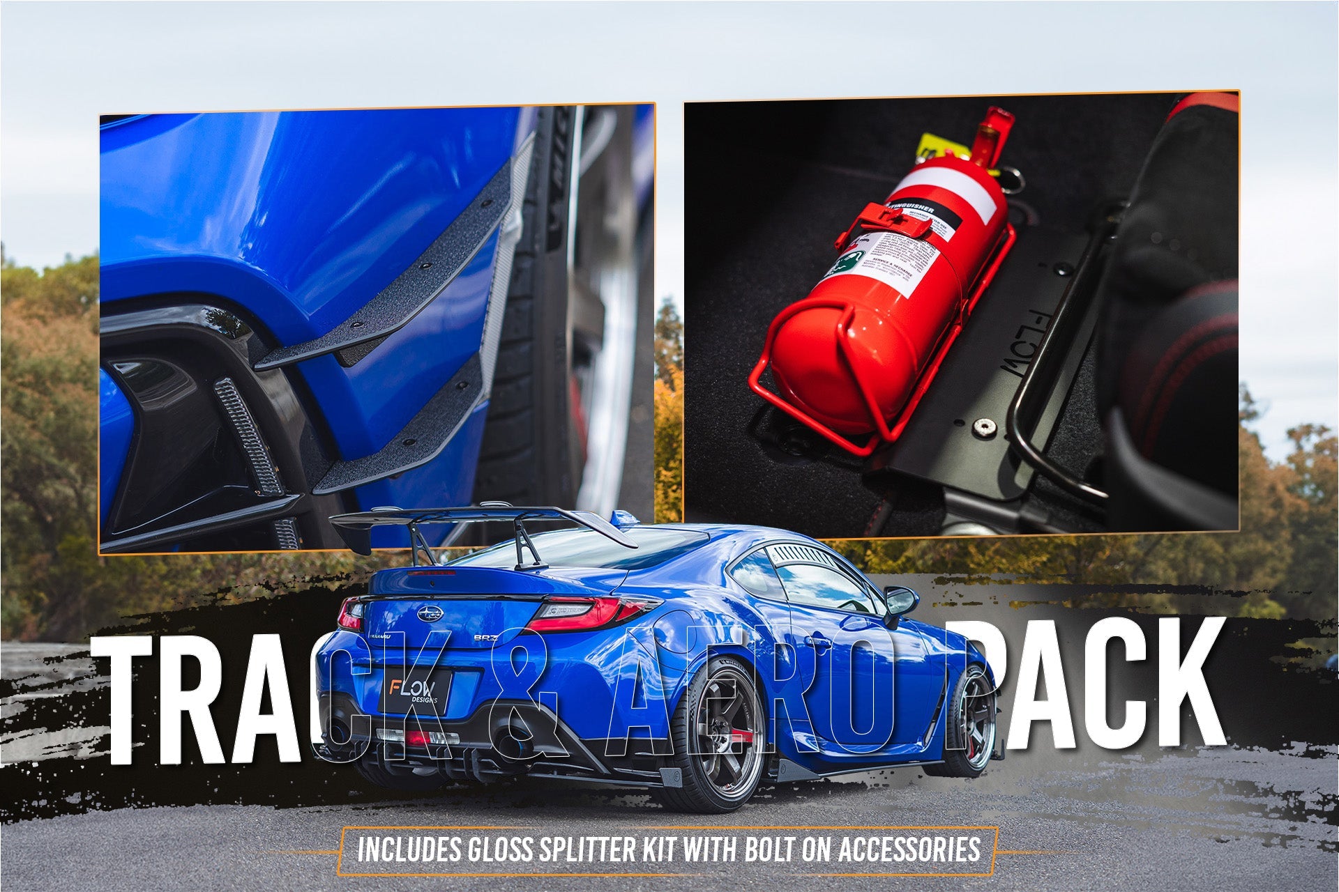 ZD8 BRZ STI Full Lip Splitter Set (GLOSS BLACK) - iilumolab