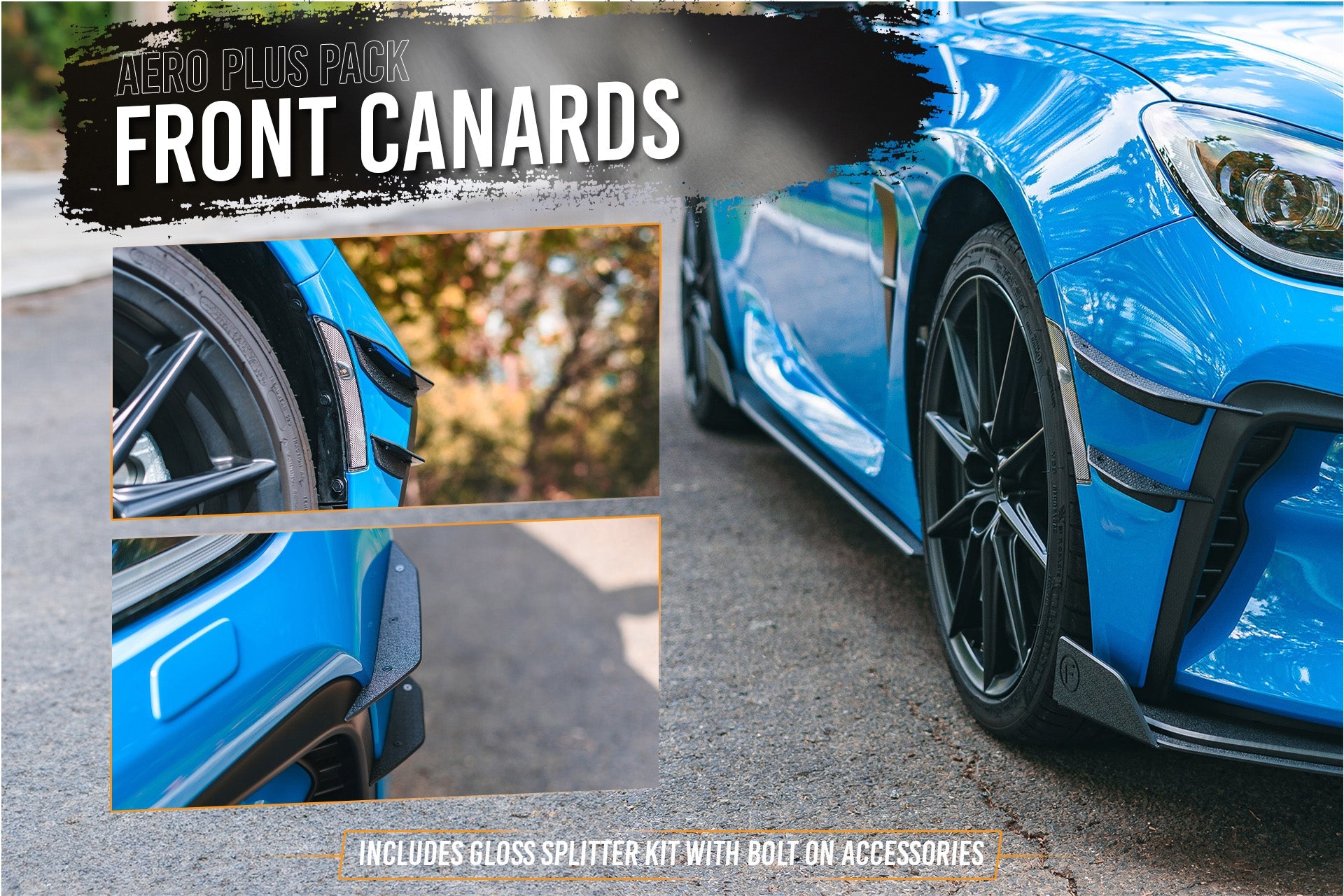 Flow Designs ZN8 GR86 Full Lip Splitter Set (GLOSS BLACK) - iilumolab