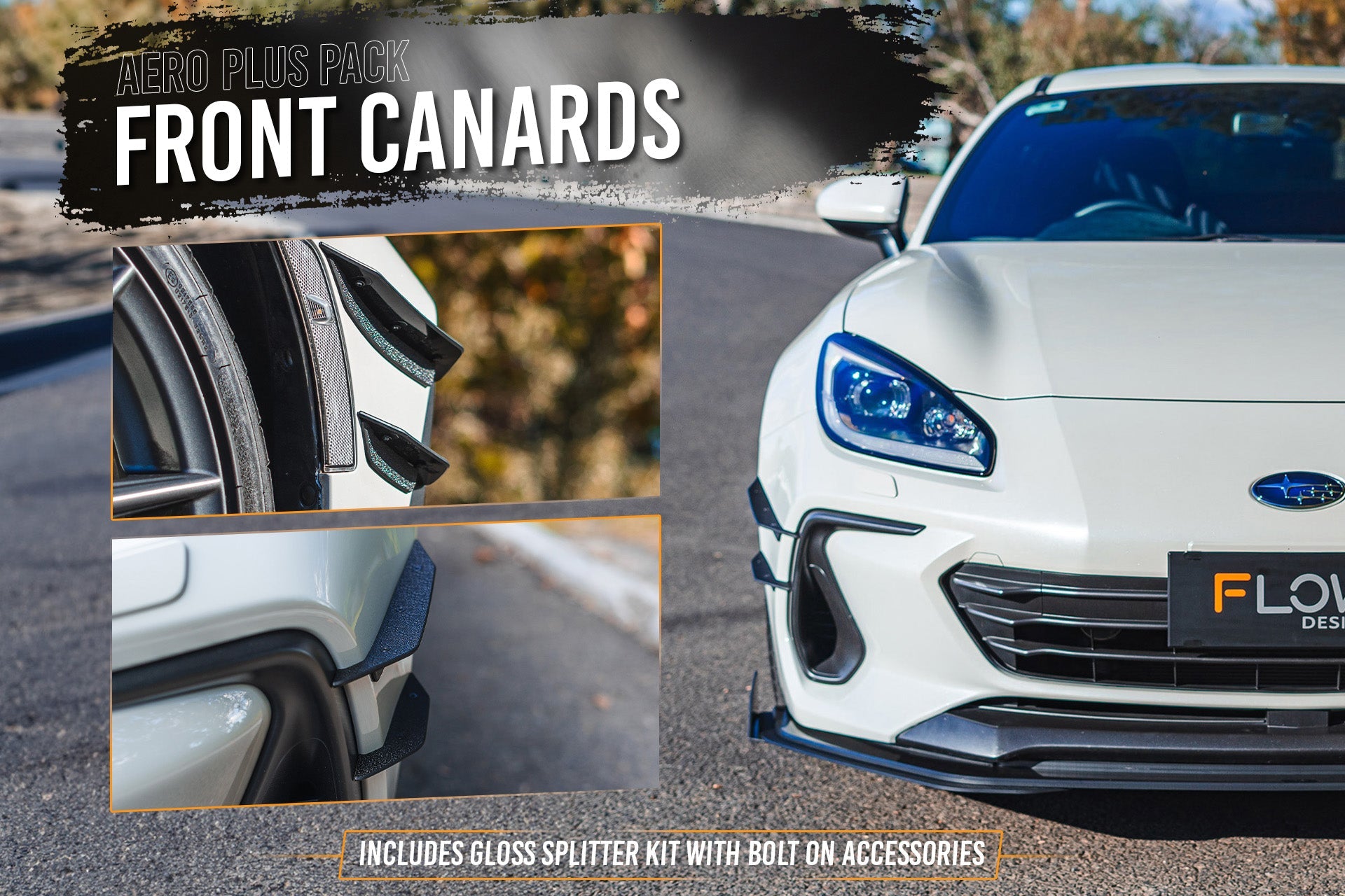 Flow Designs ZD8 BRZ Full Lip Splitter Set (GLOSS BLACK) - iilumolab