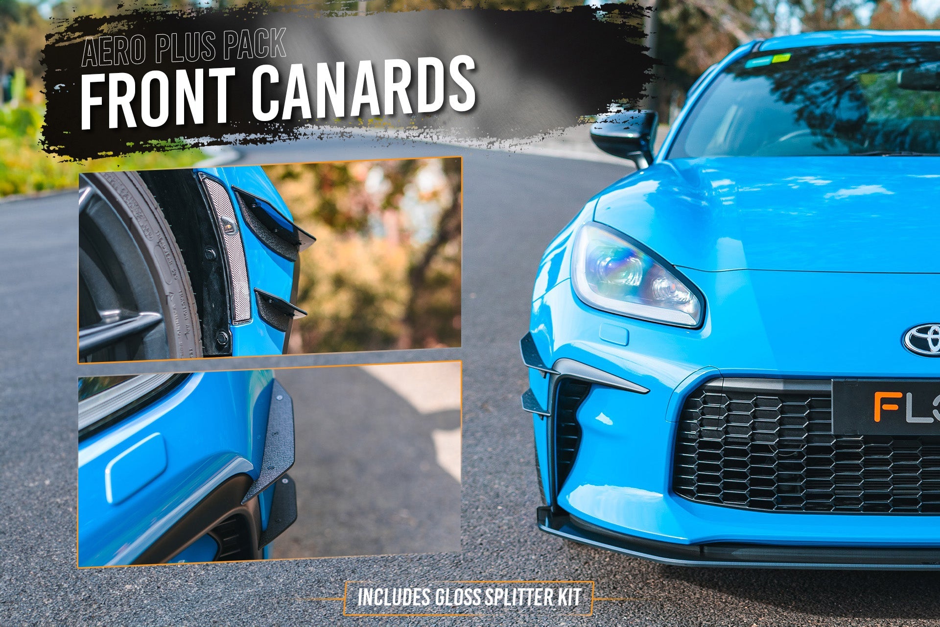 Flow Designs ZN8 GR86 Full Lip Splitter Set (GLOSS BLACK) - iilumolab