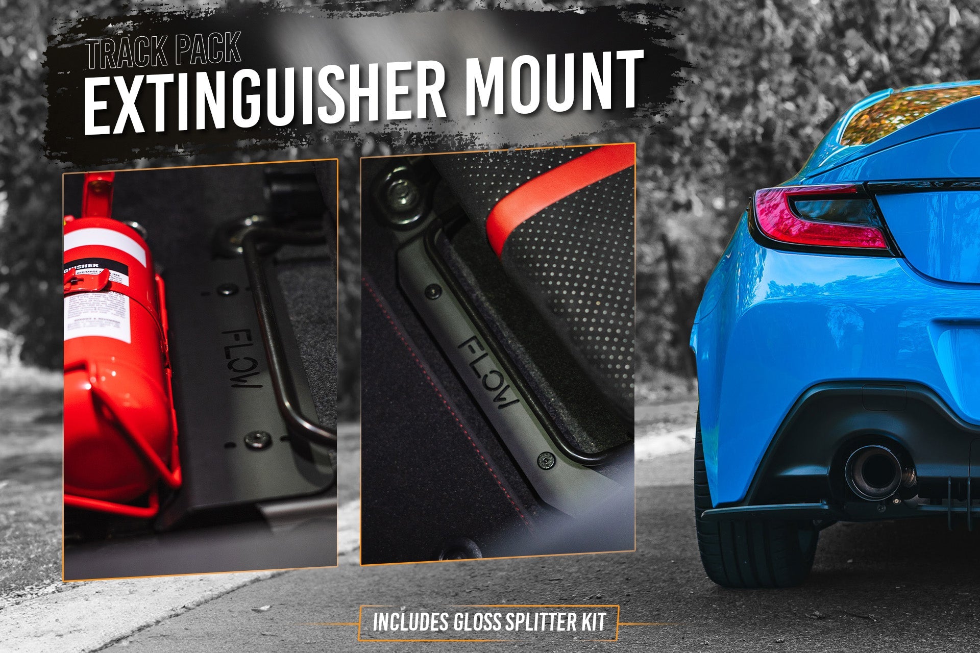 Flow Designs ZN8 GR86 Full Lip Splitter Set (GLOSS BLACK) - iilumolab