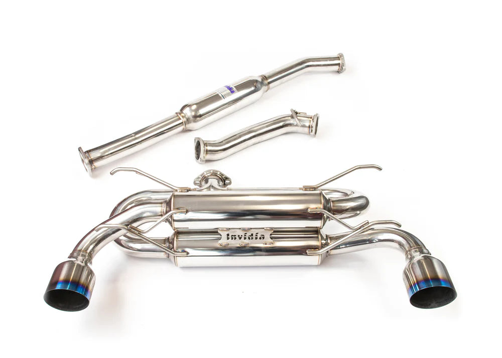 INVIDIA R400 70mm Cat back with TI Tips Straight Cut for Toyota 86(ZN6)/GR86(ZN8) & Subaru BRZ (ZC6)(ZD8) 12+ - iilumolab