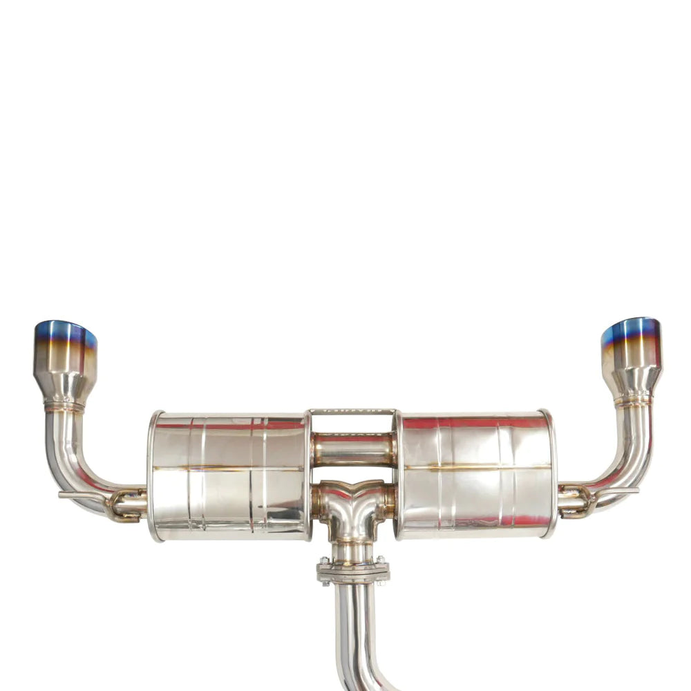 INVIDIA R400 Cat Back Exhaust w/Round Ti Rolled Tips - Volkswagen Golf GTI MK7 14-17