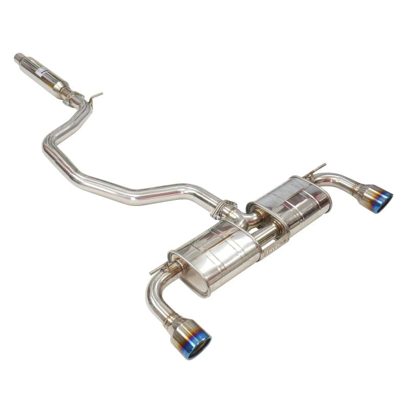 INVIDIA R400 Cat Back Exhaust w/Round Ti Rolled Tips - Volkswagen Golf GTI MK7 14-17