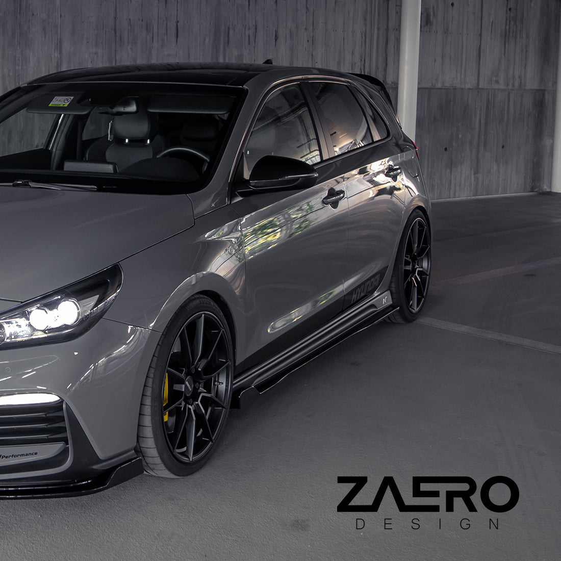 Zaero Designs EVO-1 Side Splitter/Skirts for Hyundai i30N Hatch/Fastback 2018+ - iilumolab