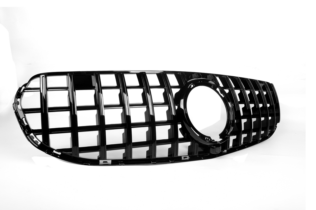 AMG Panamericana Style Grille for Mercedes-Benz GLC Class X253/C253 (Without Camera) - Black 2019-2022