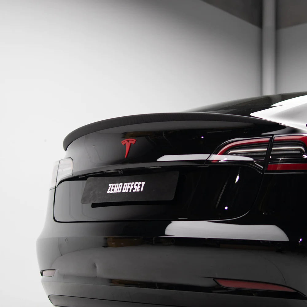 Performance Style Matte Carbon Spoiler - Tesla Model 3 19+ - iilumolab