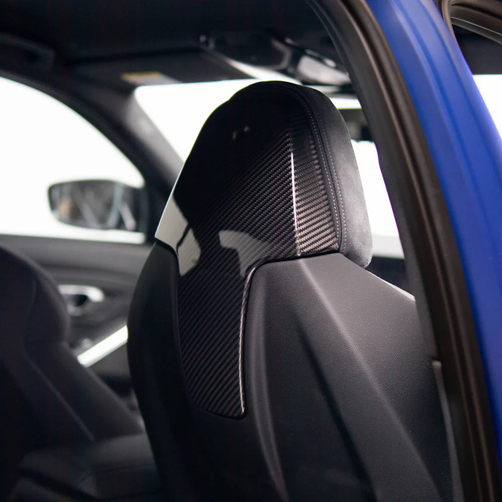 OEM Style Carbon Fiber Upper Front Backrest Cover for BMW 2 Series G42 / 3 Series G20 / M3 G80 / M4 G82 / M8 F91 F92 F92 / X3M F97 / X4M F98 - iilumolab