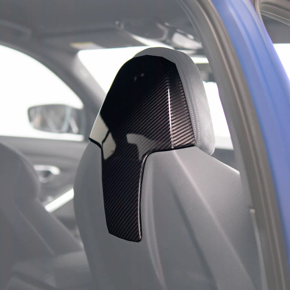 OEM Style Carbon Fiber Upper Front Backrest Cover for BMW 2 Series G42 / 3 Series G20 / M3 G80 / M4 G82 / M8 F91 F92 F92 / X3M F97 / X4M F98 - iilumolab
