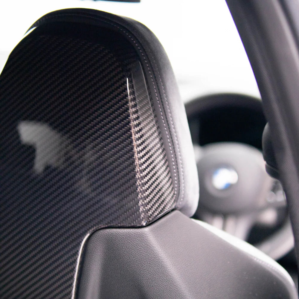 OEM Style Carbon Fiber Upper Front Backrest Cover for BMW 2 Series G42 / 3 Series G20 / M3 G80 / M4 G82 / M8 F91 F92 F92 / X3M F97 / X4M F98 - iilumolab