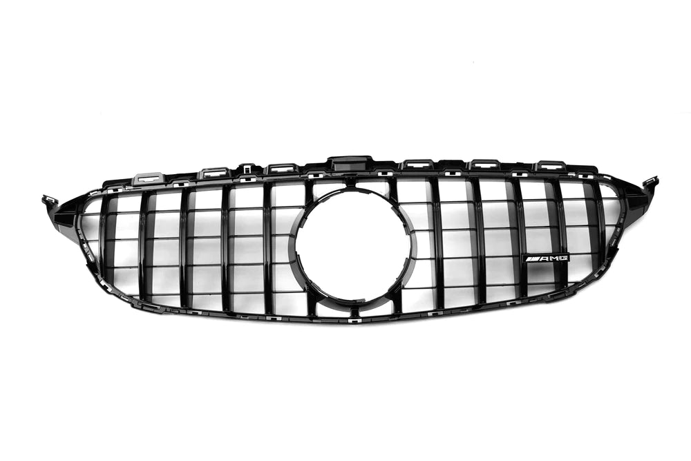 AMG Panamericana Style Grille for Mercedes C Class (AMG Line) C205/W205 19-22 - Black - iilumolab