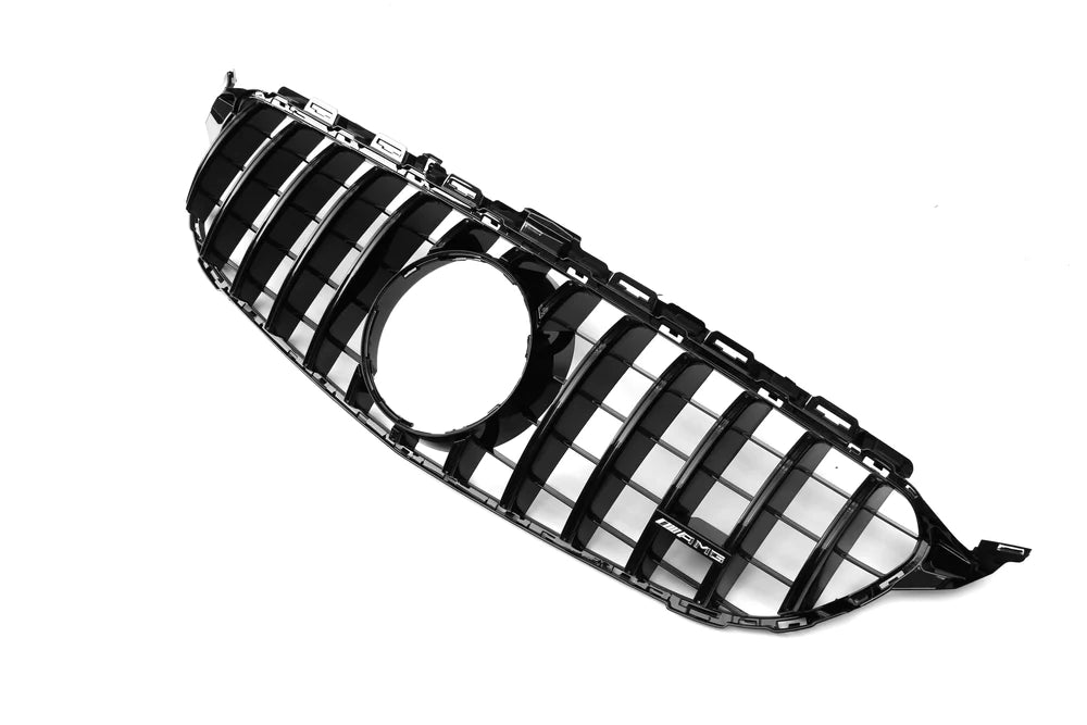 AMG Panamericana Style Grille for Mercedes C Class (AMG Line) C205/W205 19-22 - Black - iilumolab