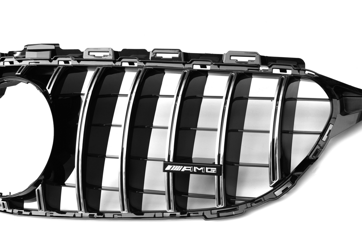 AMG Panamericana Style Grille for Mercedes-Benz C Class (AMG Line) C205/W205 2015-2018 - Silver