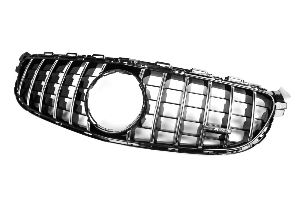 AMG Panamericana Style Grille for Mercedes C63 C205/W205 15-18 - Silver - iilumolab