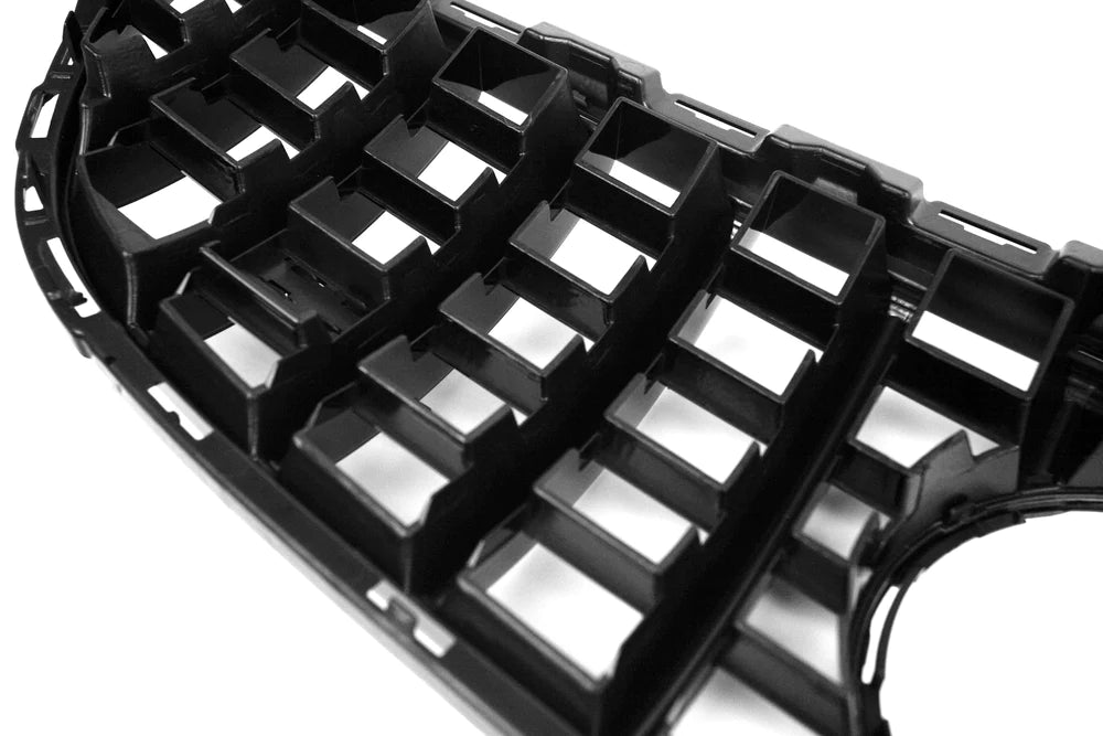 AMG Panamericana Style Grille for Mercedes C63 C205/W205 15-18 - Silver - iilumolab