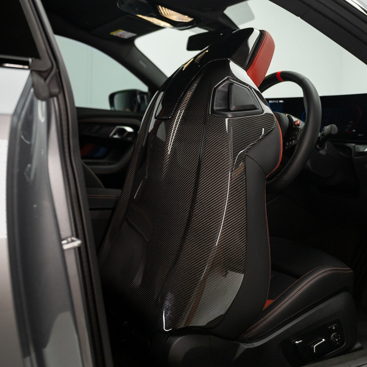 OEM Style Pre Pregged Dry Carbon Fiber Full Backrest Cover for BMW 2 Series G42 / M2 G87 / M4 G82 2022+