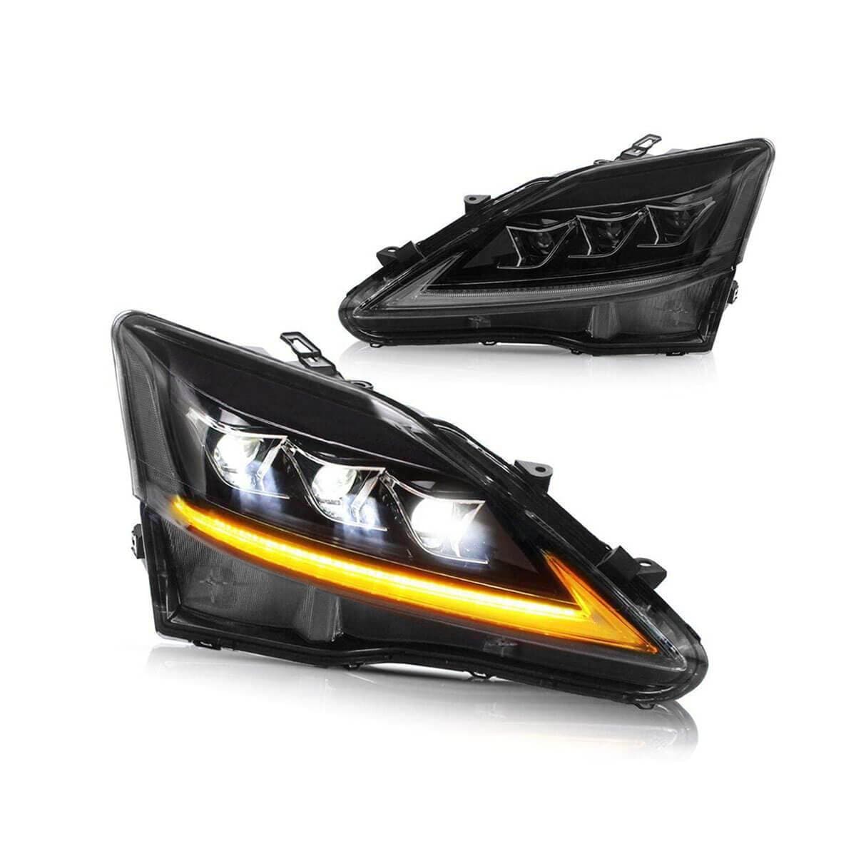 2006-2013 LEXUS IS250 IS350 ISF SEQUENTIAL LED HEADLIGHTS - iilumo